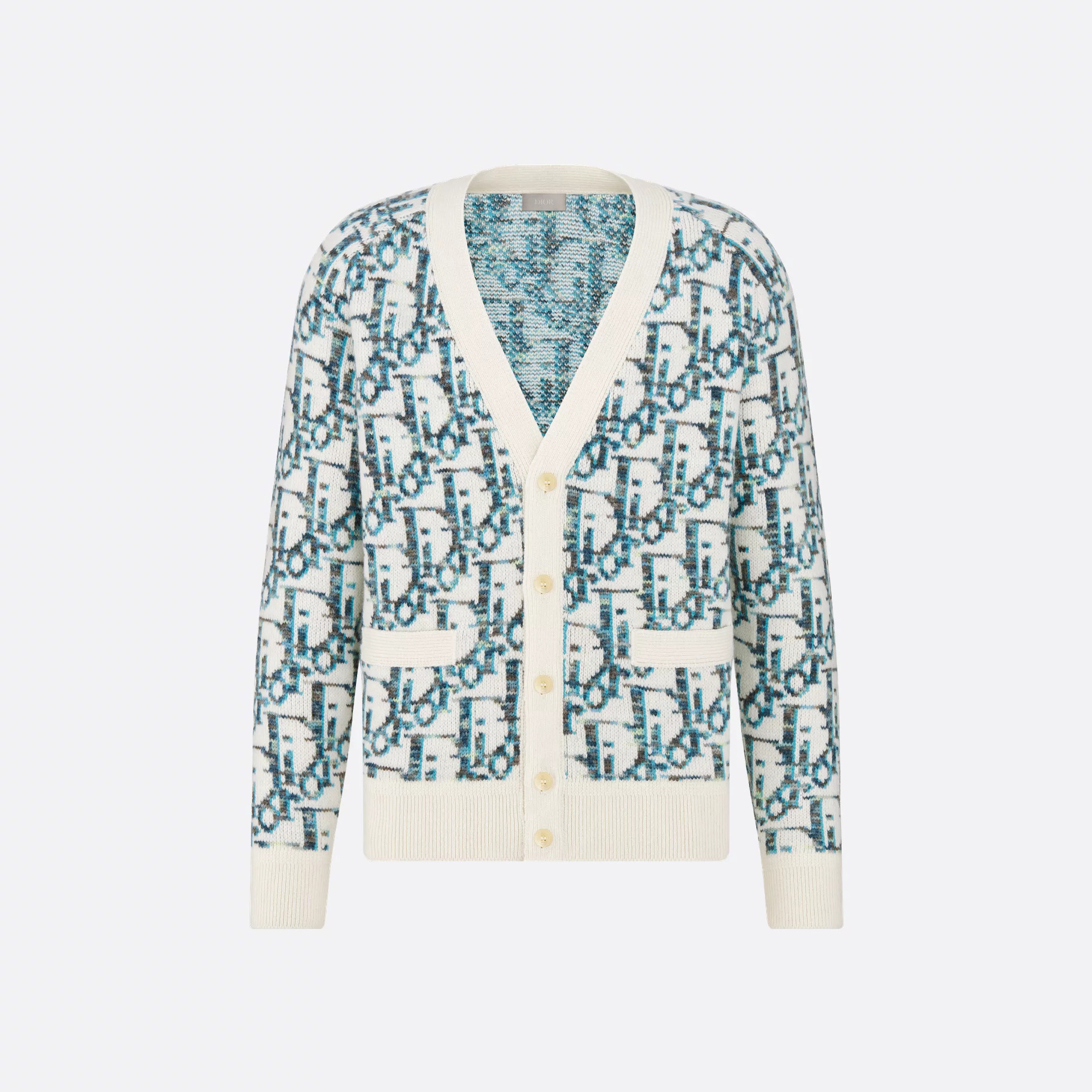 NIGO Dior Men's And Women's Spring/summer Fashion Casual Sheep Wool Jacquard Fabric Oblique Print Single Breasted V-neck Long Sleeved Sweater Knitted Cardigan #nigo78296