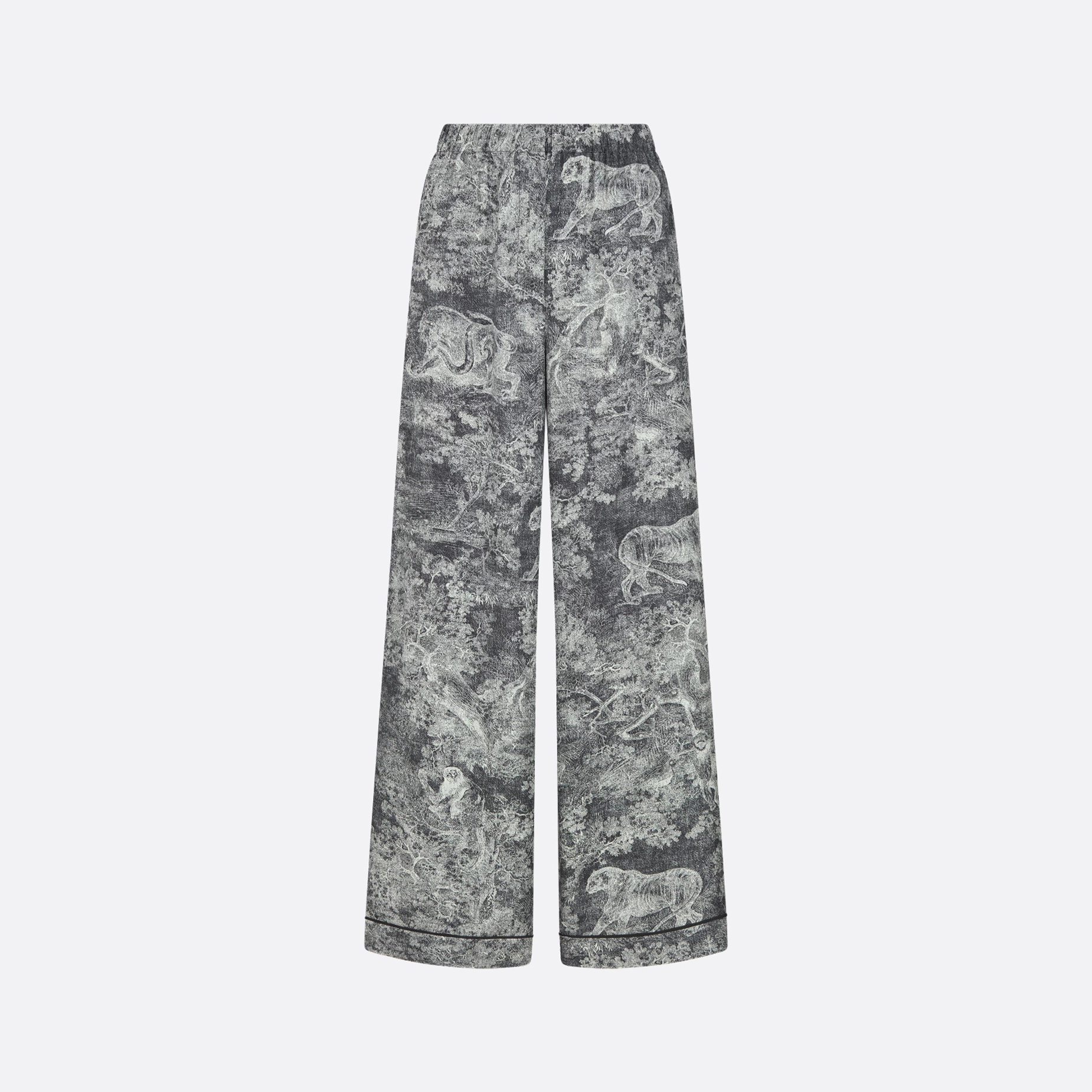 NIGO Dior Women's Spring/Summer/Fall Dioriviera Printed Loose Collar Long Sleeve Shirt Silk Elastic Waist Casual Straight Leg Pants Homewear Ngvp #nigo2269