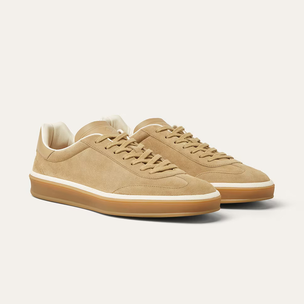 NIGO Loro Piana Men's Tennis Walk Dexun Sports Shoes Suede Round Toe Lace-Up Solid Color Four-Season Casual Shoes Low-Top Sneakers Ngvp #nigo2268