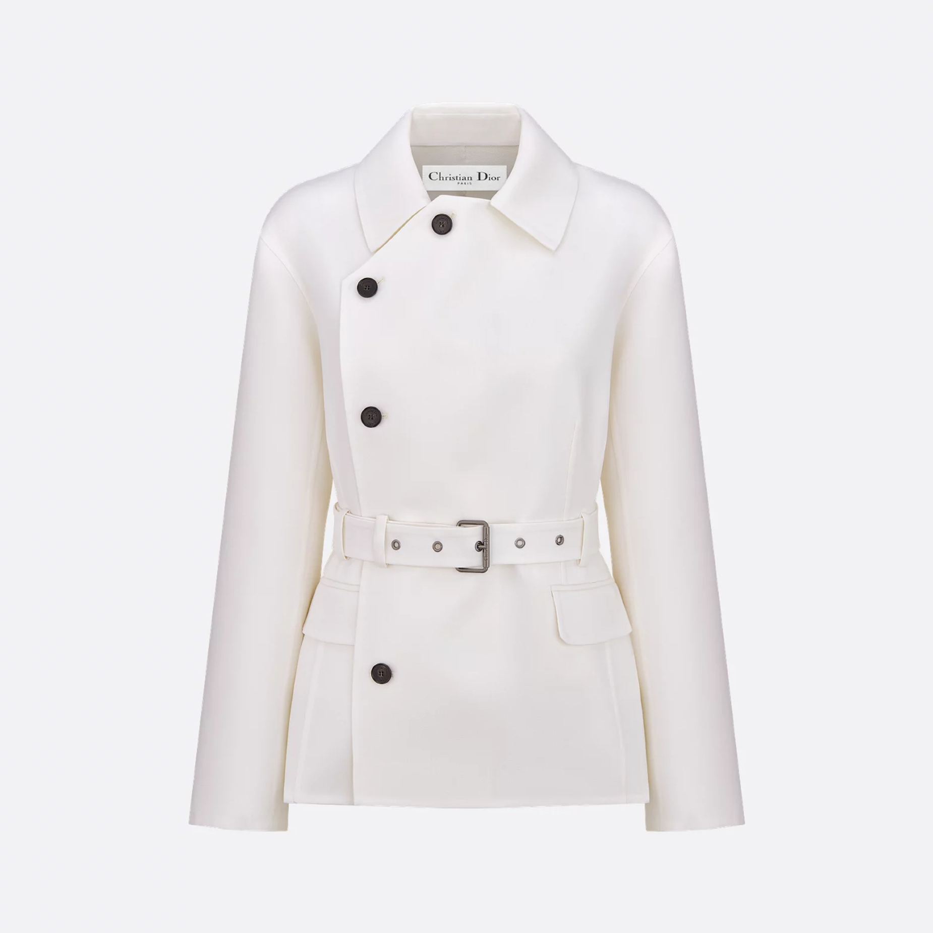 NIGO Dior Women's Spring/Autumn Silk-Blend Solid Color Belted Lapel Single-Breasted Slim-Fit Long-Sleeved Blazer Jacket Ngvp #nigo2271