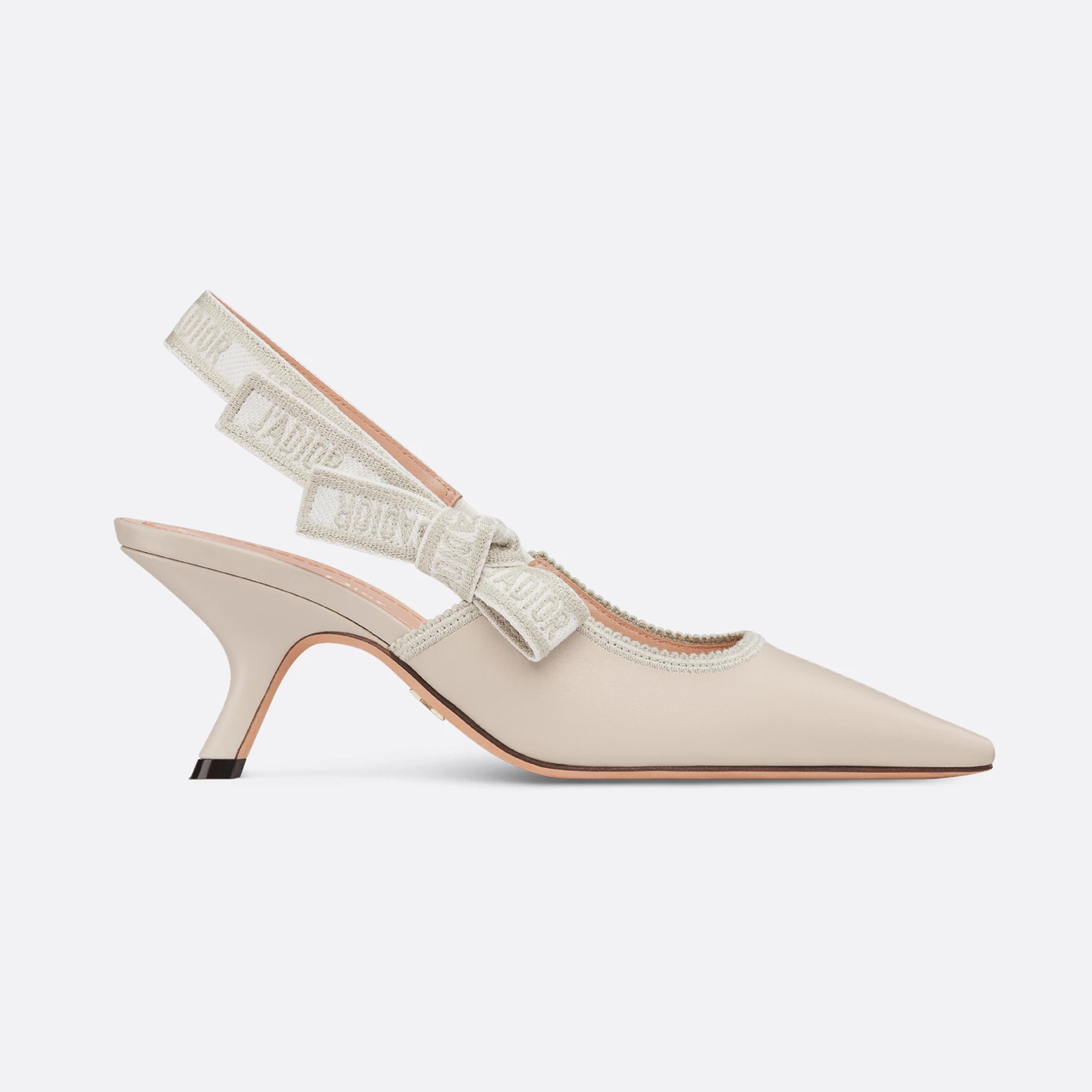NIGO Dior Women's J'Adior Slingback Pump Embroidered Bow Leather Solid Color High-Heel Shoes Spring, Summer, and Fall Pointed-Toe Stiletto Casual Shoes Heel Height: 6.5 cm #nigo81471