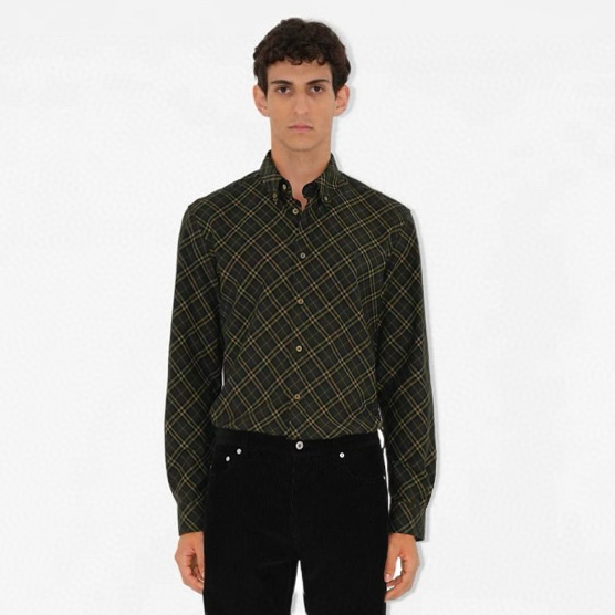 NIGO Burberry Men's Spring/Autumn Fashion Casual Loose Checkered Pattern Single Breasted Button Down Collar Long Sleeved Shirt #nigo78318