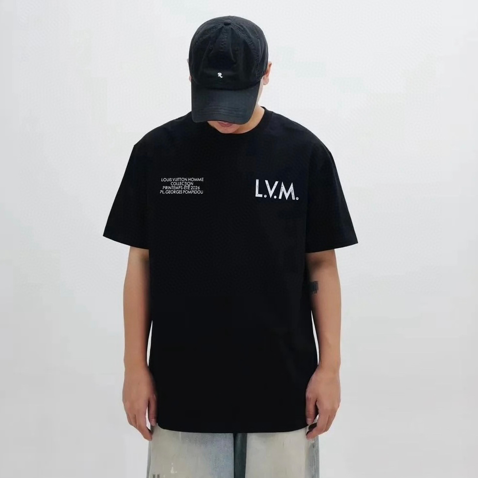 NIGO Louis Vuitton Men's Summer Solid Color Fashion Casual Round Neck Letter Print Short Sleeve T-Shirt #nigo78315