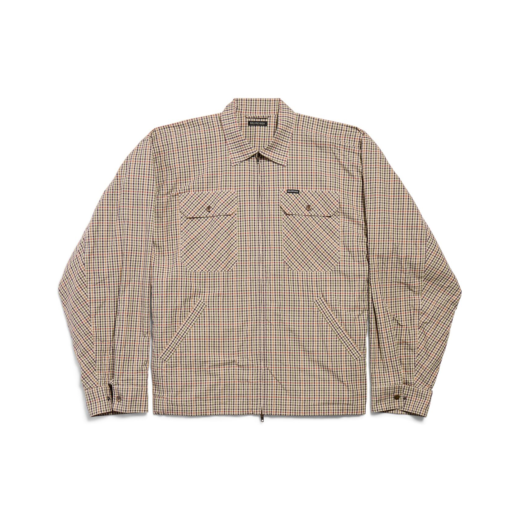 NIGO Balenciaga Men's Spring/Autumn Fashion Casual Checkered Collar Zipper Loose Long Sleeved Shirt #nigo78321