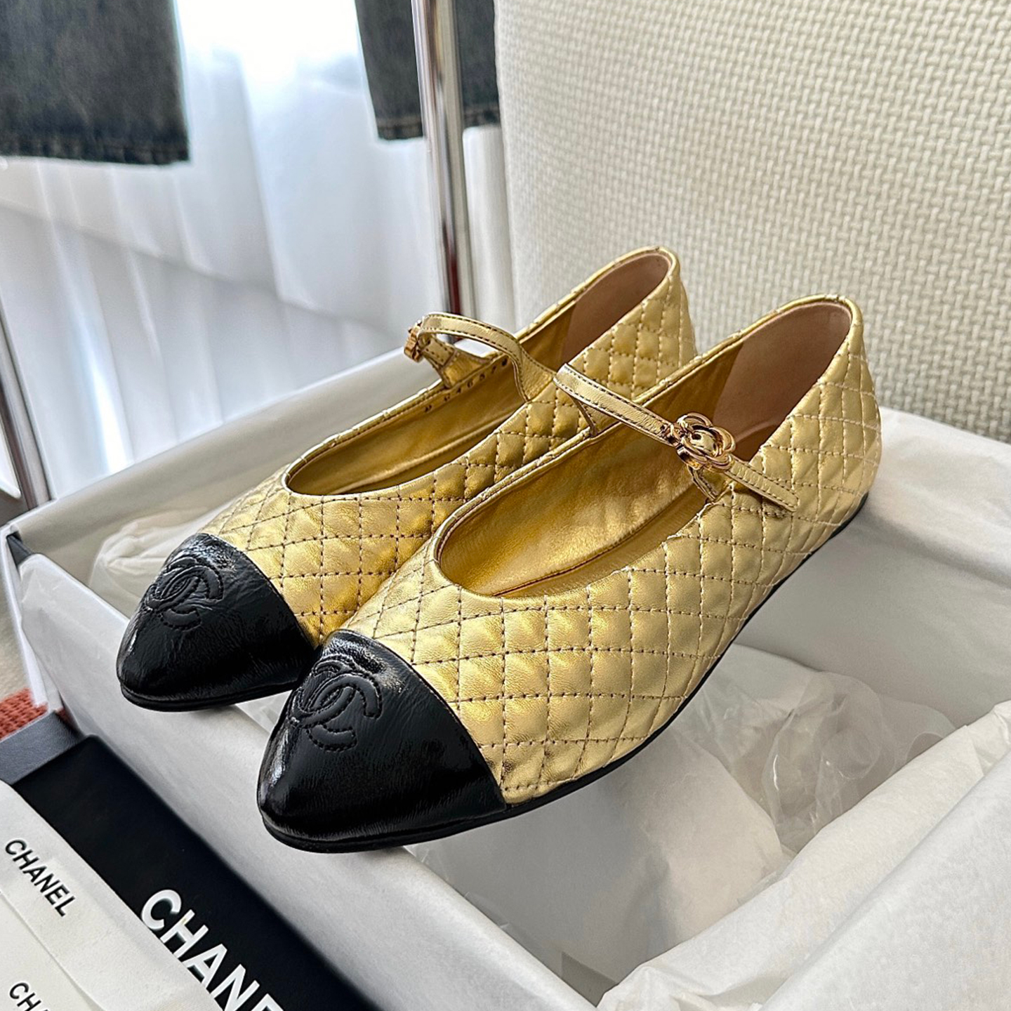 NIGO Women's Double C Embroidered Checkered Flat Mary Jane Shoes Four Seasons Round Toe Leather Casual Sandals Shoes #nigo81475