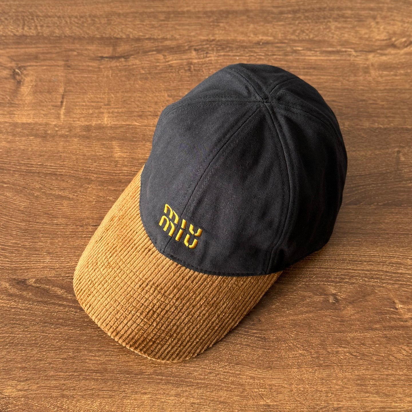 NIGO MiuMiu Men's And Women's Logo Embroidered Cotton Duckbill Cap Corduroy Two-Tone Baseball Cap Hat  Accessories #nigo81472
