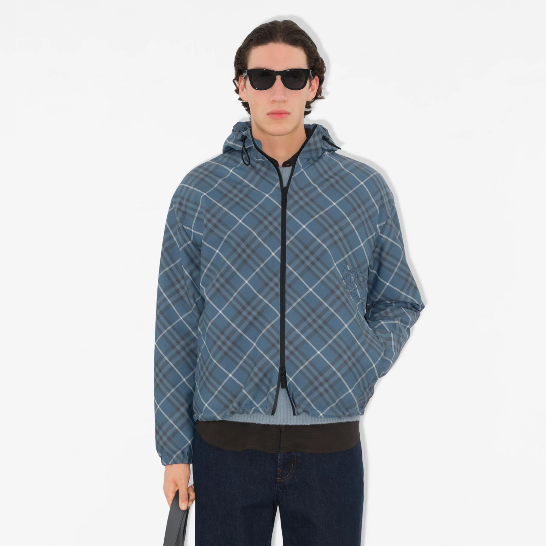 NIGO Burberry Men's Spring/Summer Casual Reversible Checkered Long-sleeved Hooded Drawstring Zipper Jacket #nigo78314