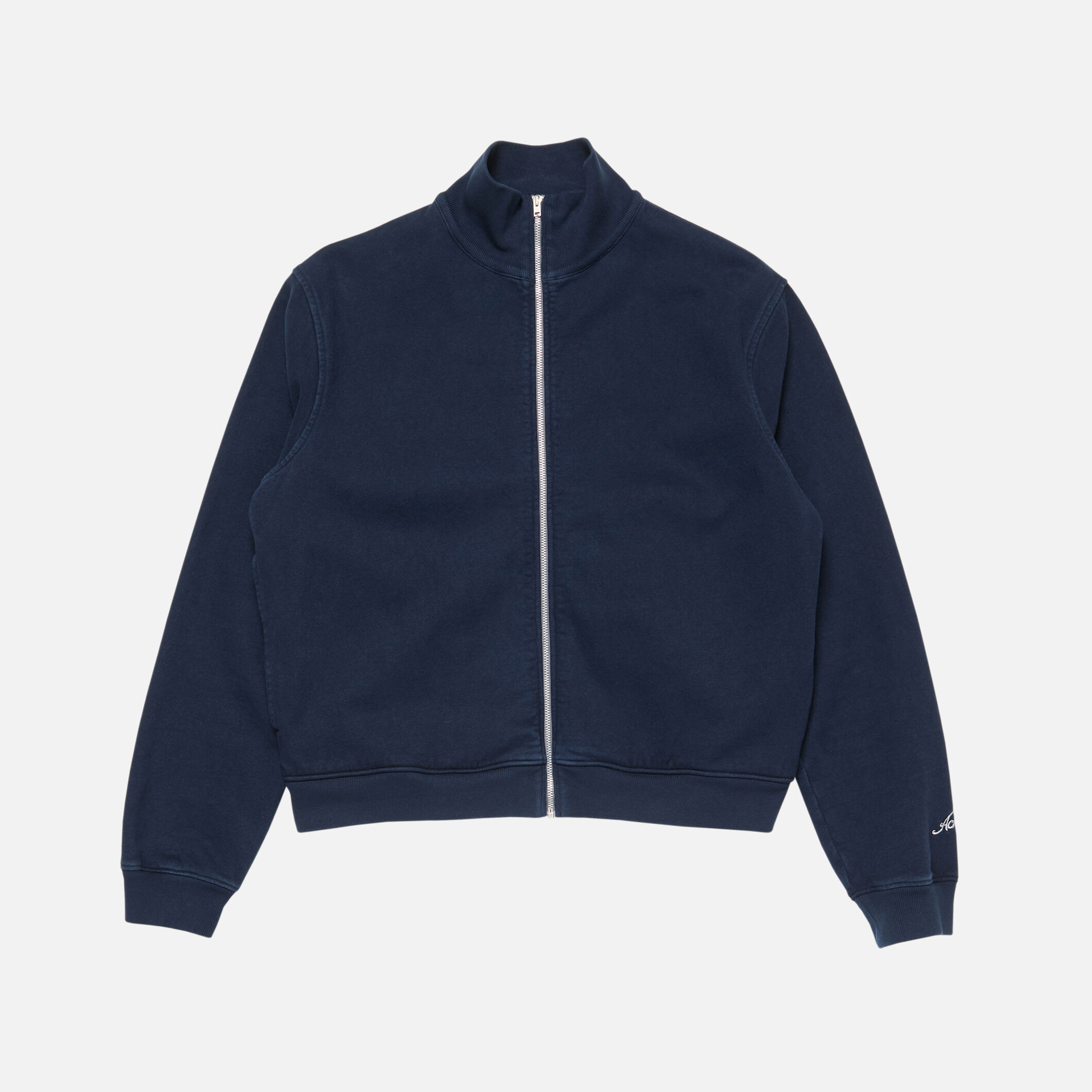 NIGO Acne Studios Women's And Men's Spring/fall Fashion Casual Solid Color Minimalist Logo Letter Embroidery Zipper Long Sleeve Sweatshirt Jacket #nigo78317