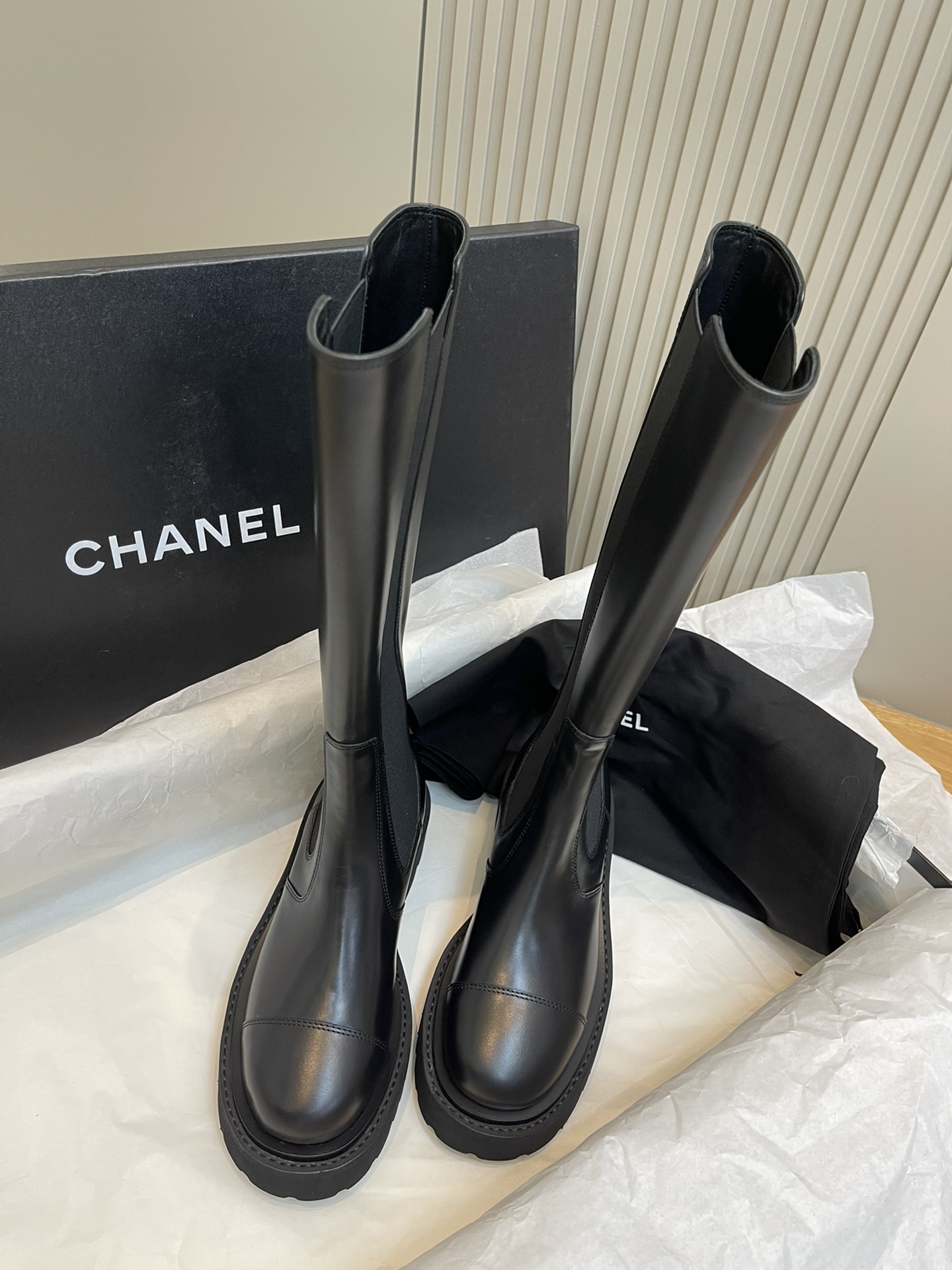 NIGO Chanel Women's Autumn/Winter Fashion Casual Round Toe Zipper Suede Sheepskin Calfskin High Top Boots  Shoes #nigo78335