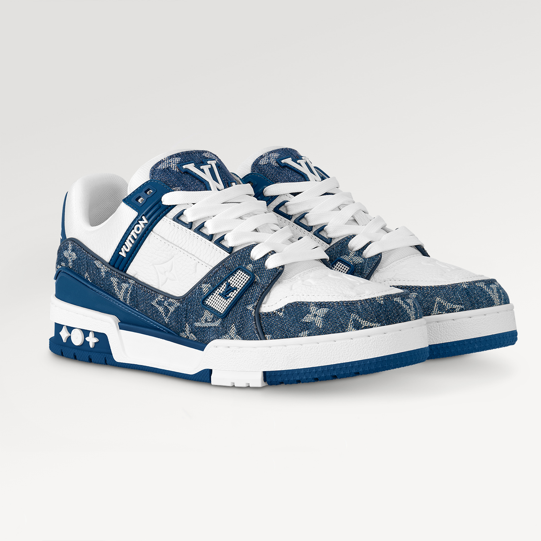 NIGO Louis Vuitton LV Trainer Sneakers Monogram Denim Men's And Women's Spring Summer Fashion Exquisite Trend Casual Sneakers Lace-up Low-top Shoes #nigo81436