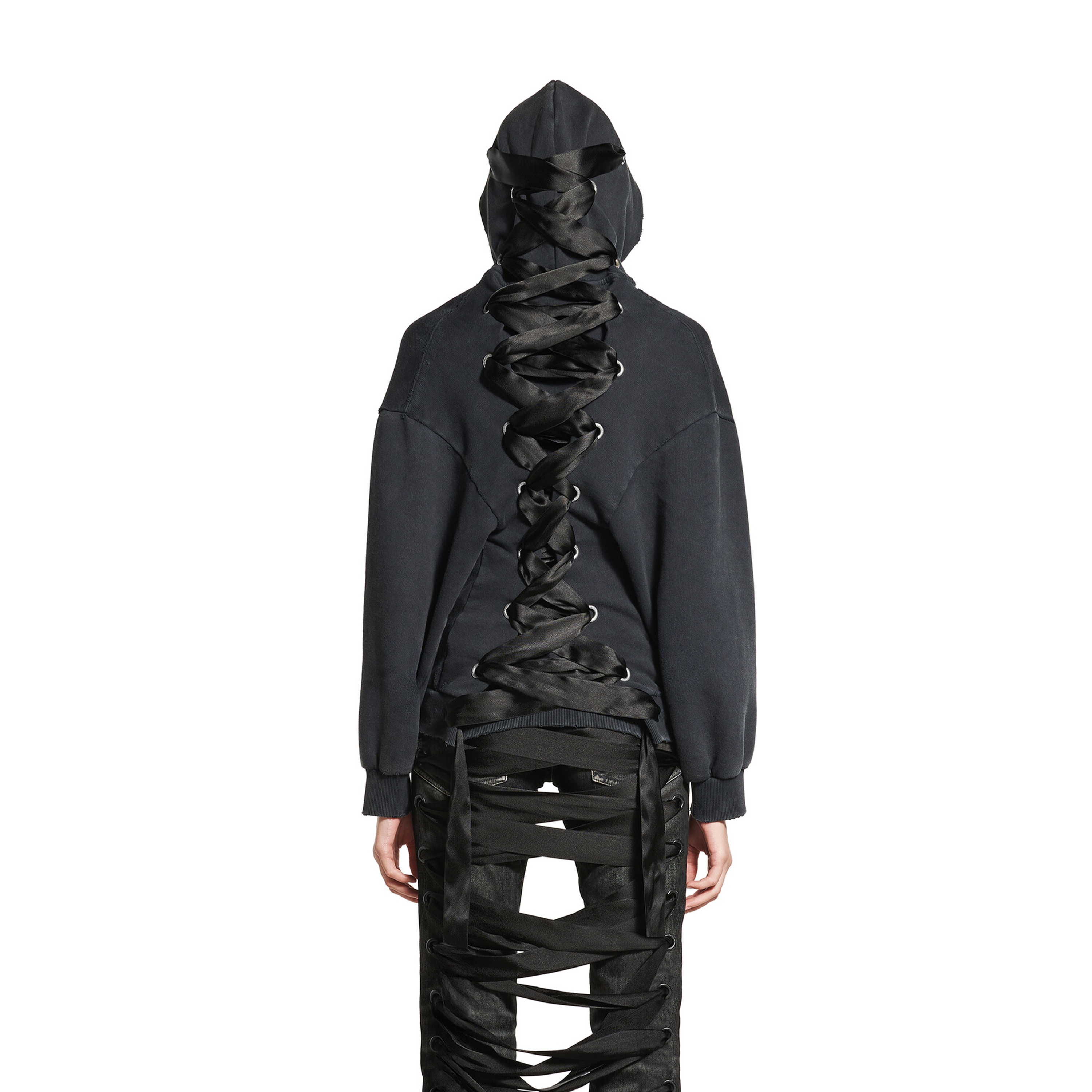 NIGO Balenciaga Women's Spring/Autumn High Street Lace-Up Hoodie Zipper Solid Color Long Sleeve Hooded Sweatshirt  Ngvp #nigo2284