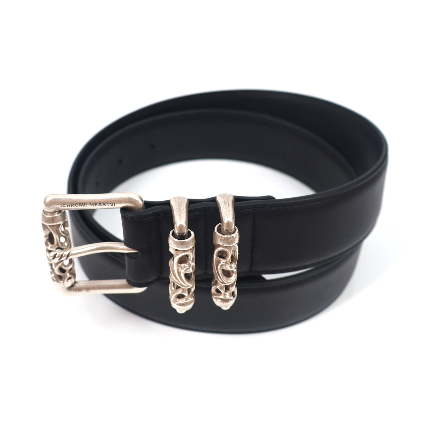 NIGO Chrome Hearts Men's And Women's Fashion Classic Sterling Silver Vine Craft Leather Belt Cowhide Material Belt  Accessories #nigo78342