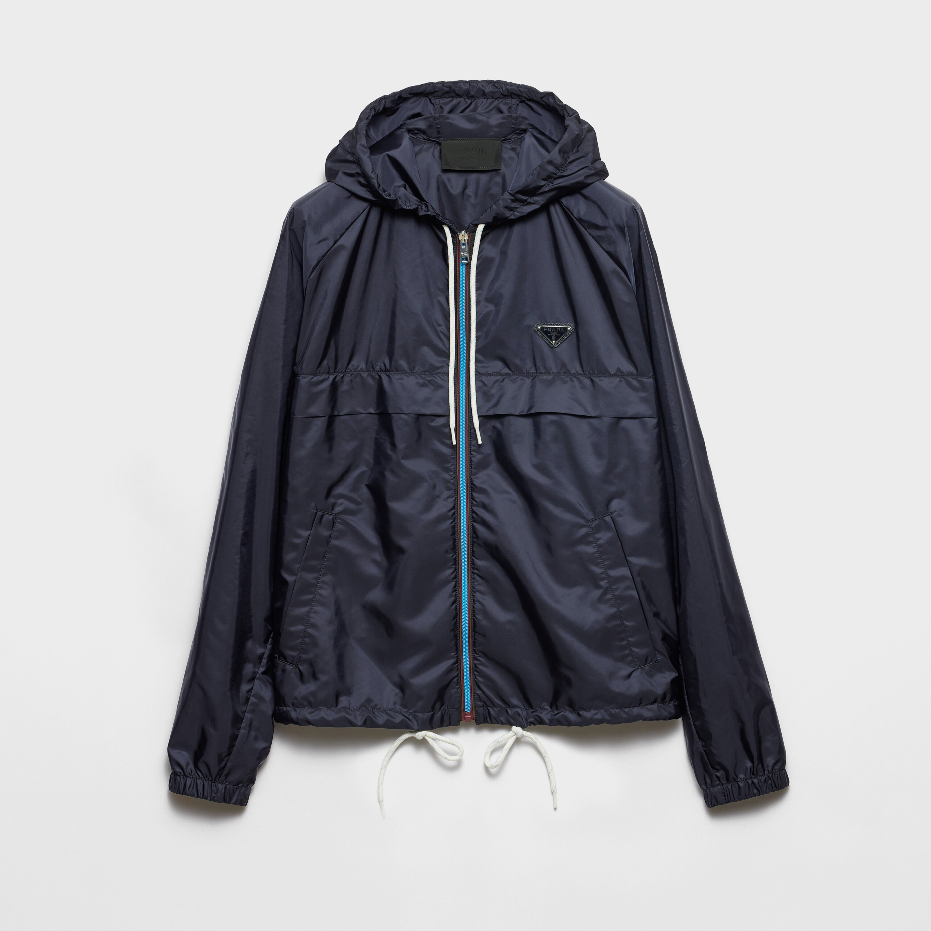 NIGO Prada Men's Spring/Summer Casual Fashion Zipper Hooded Elastic Waist Short Sports Jacket Recycled Nylon Short Jacket #nigo78354