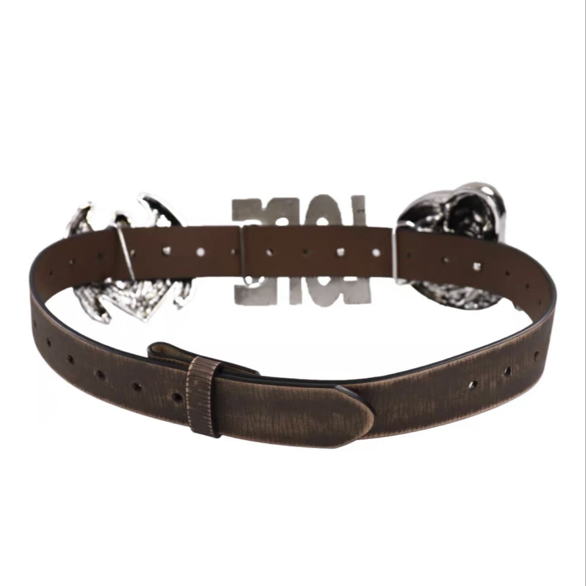 NIGO Lore Metal Cow Leather Belt Belt Rokcy With The Same Waist Head Removable Splicing Versatile Modeling Men's Fashion Trend Belt Ngvp #nigo2255
