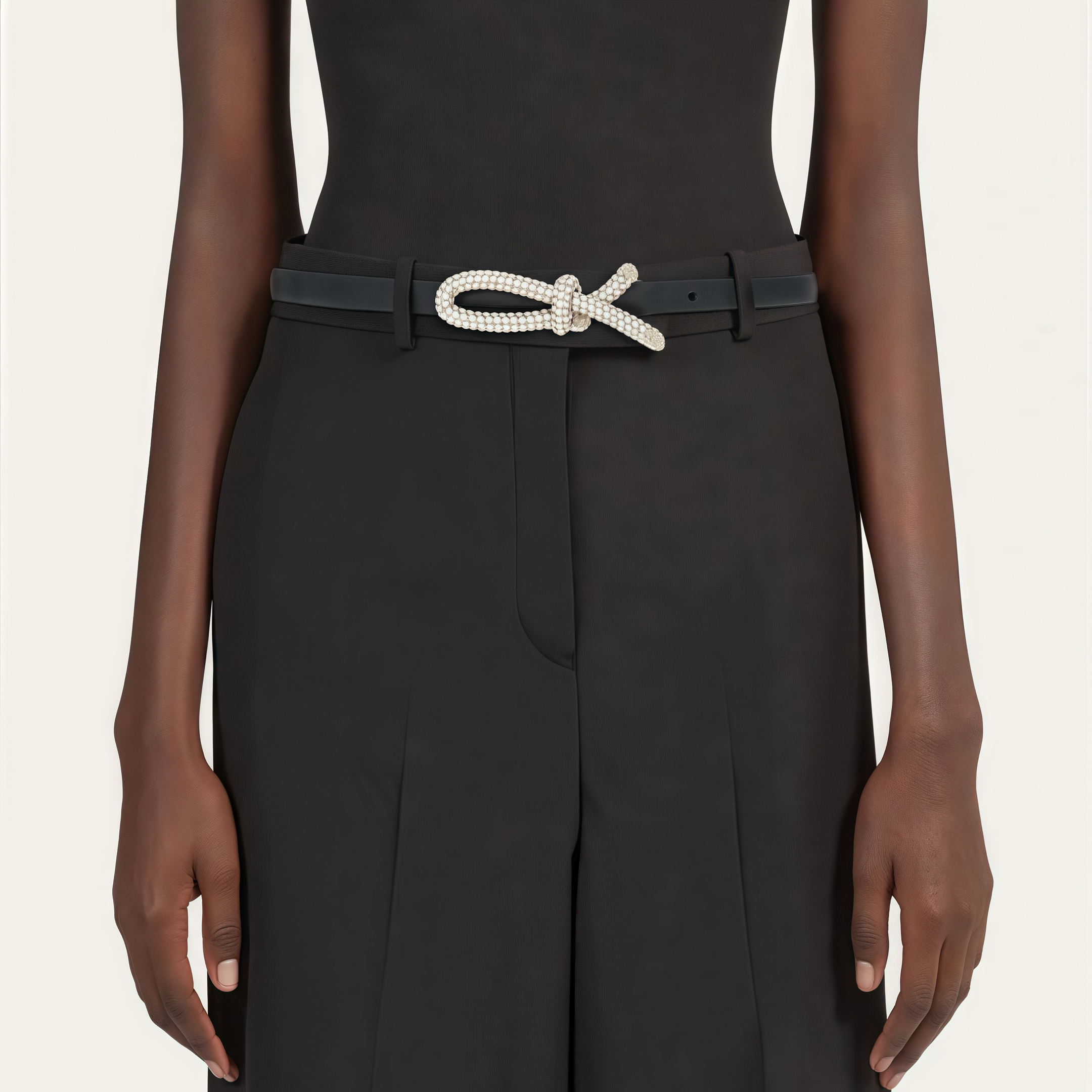 NIGO Ferragamo Ribbon With Diamonds Thin Belt Ladies Luxury Temperament Elegant Belt Accessories Width 1.5cm Ngvp #nigo2257