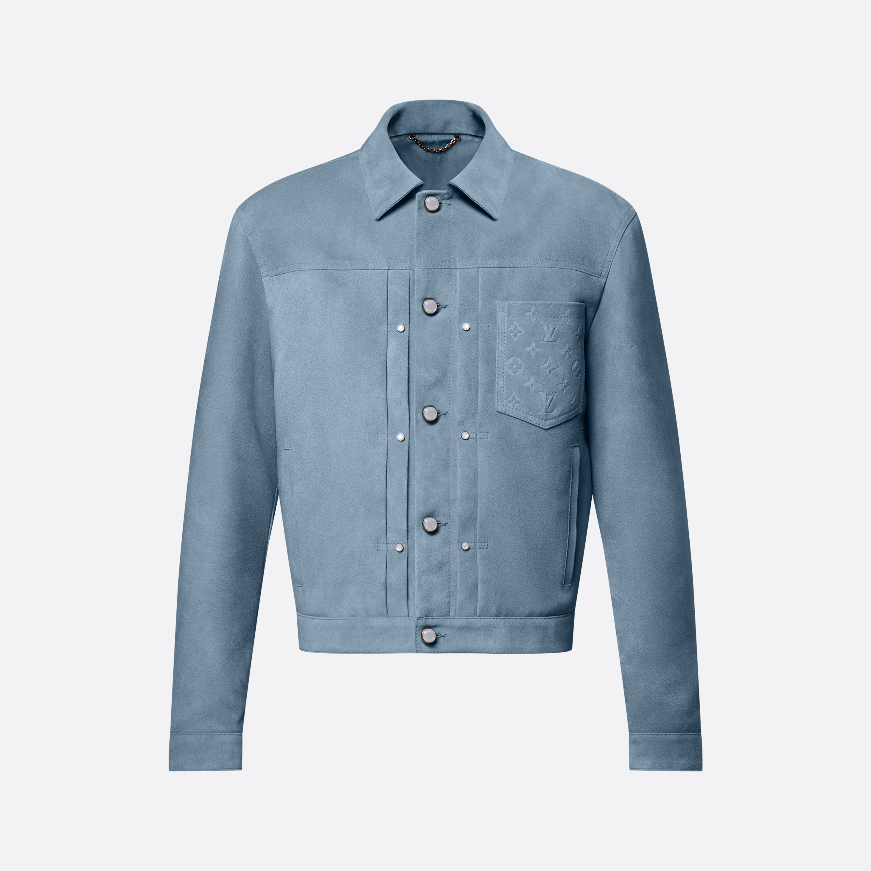 NIGO Louis Vuitton TYPE II Men's Spring/autumn Fashion Casual Collared Single Breasted Classic Printed Suede Leather Long Sleeved Jacket #nigo78379