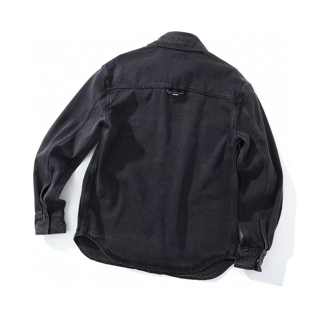 NIGO Louis Vuitton Men's Spring/autumn Fashion Casual Lapel Single Breasted Embossed Washed Denim Jacket #nigo78387