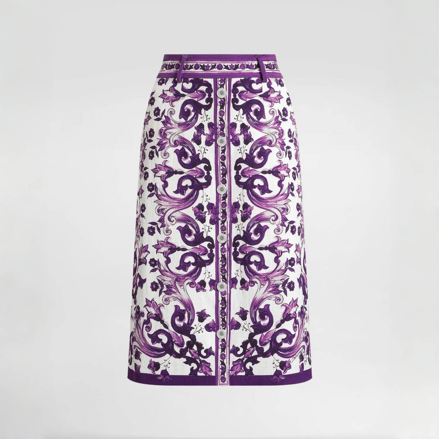 NIGO Dolce&Gabbana Women's High Street Summer Floral Print Zipper Fitted Casual Skirt #nigo81492