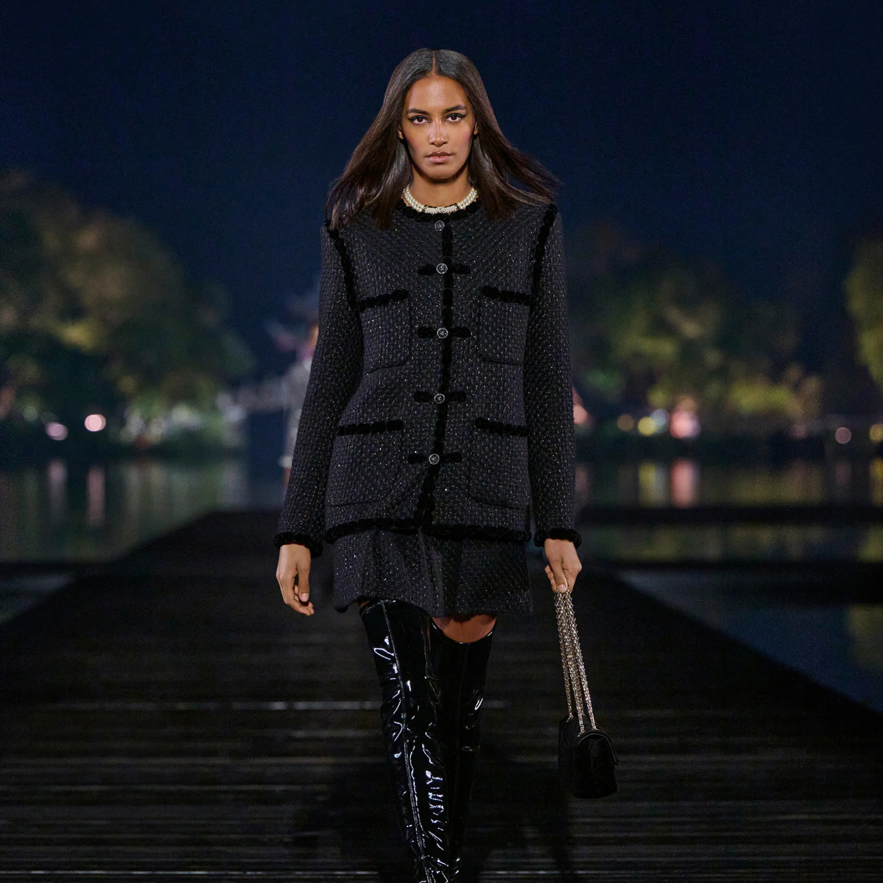 NIGO Chanel Women's Spring/Autumn Embroidered Soft Wool Blend Single-Breasted Round Neck Color Block Long Sleeve Coat Jacket Ngvp #nigo2297