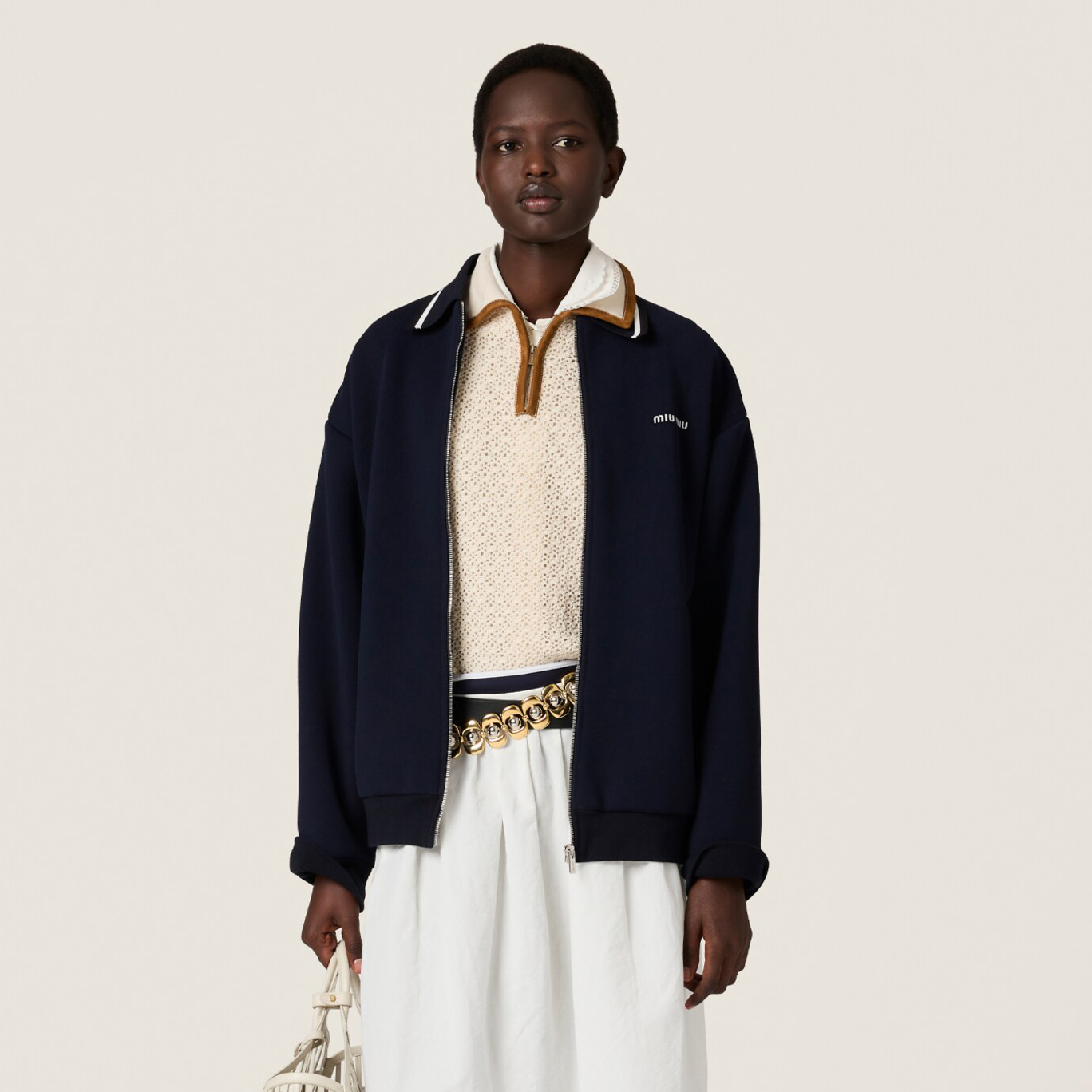 NIGO MiuMiu Men's and Women's Spring/Summer Fashion Casual Solid Color Collared Polo Neck Zipper Logo Letter Embroidered Jacket #nigo78397