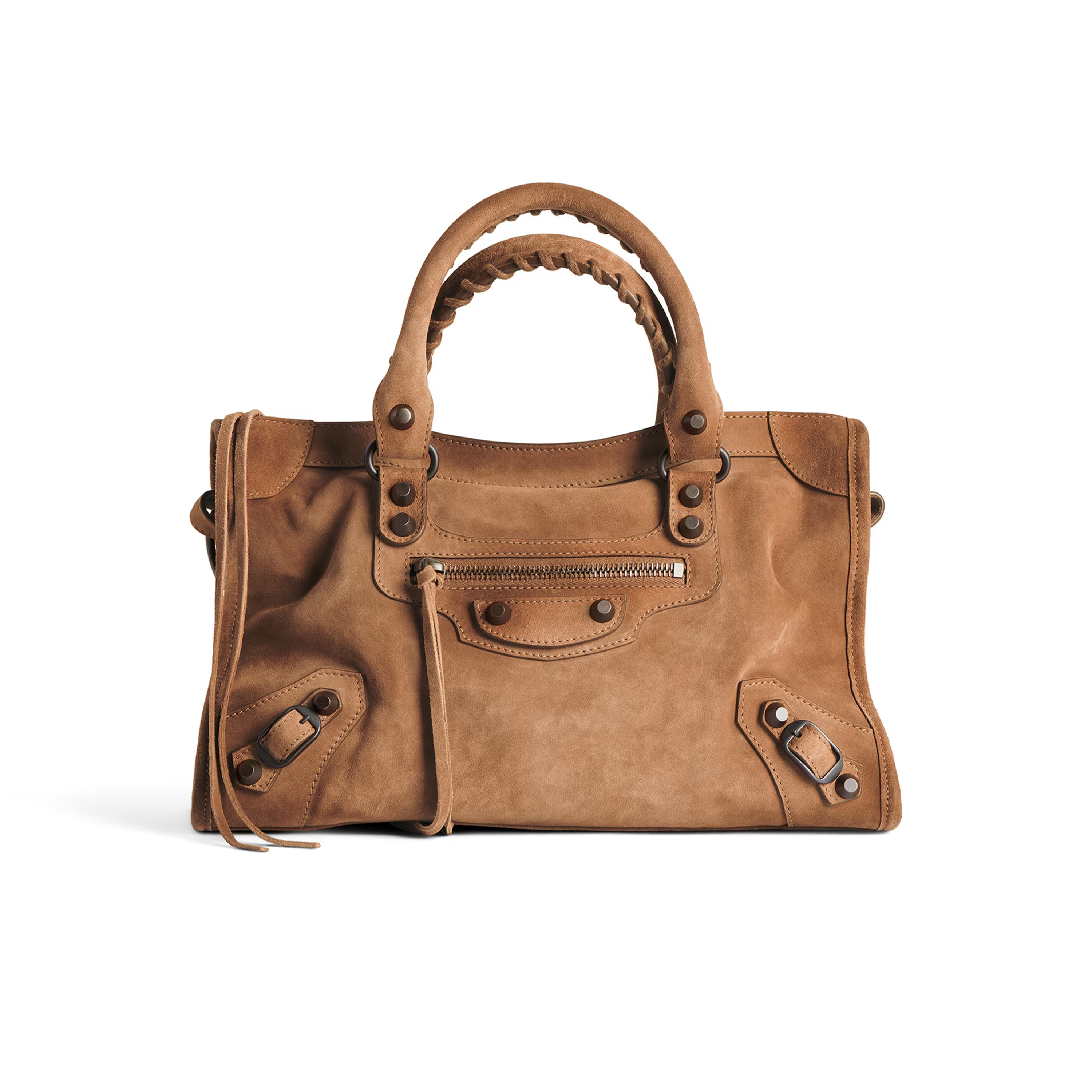 NIGO Balenciaga Women's Le City Medium Handbag Solid Color Woven Handle Leather Crossbody Shoulder Bag Bags 8114422AB2A2533 #nigo81497