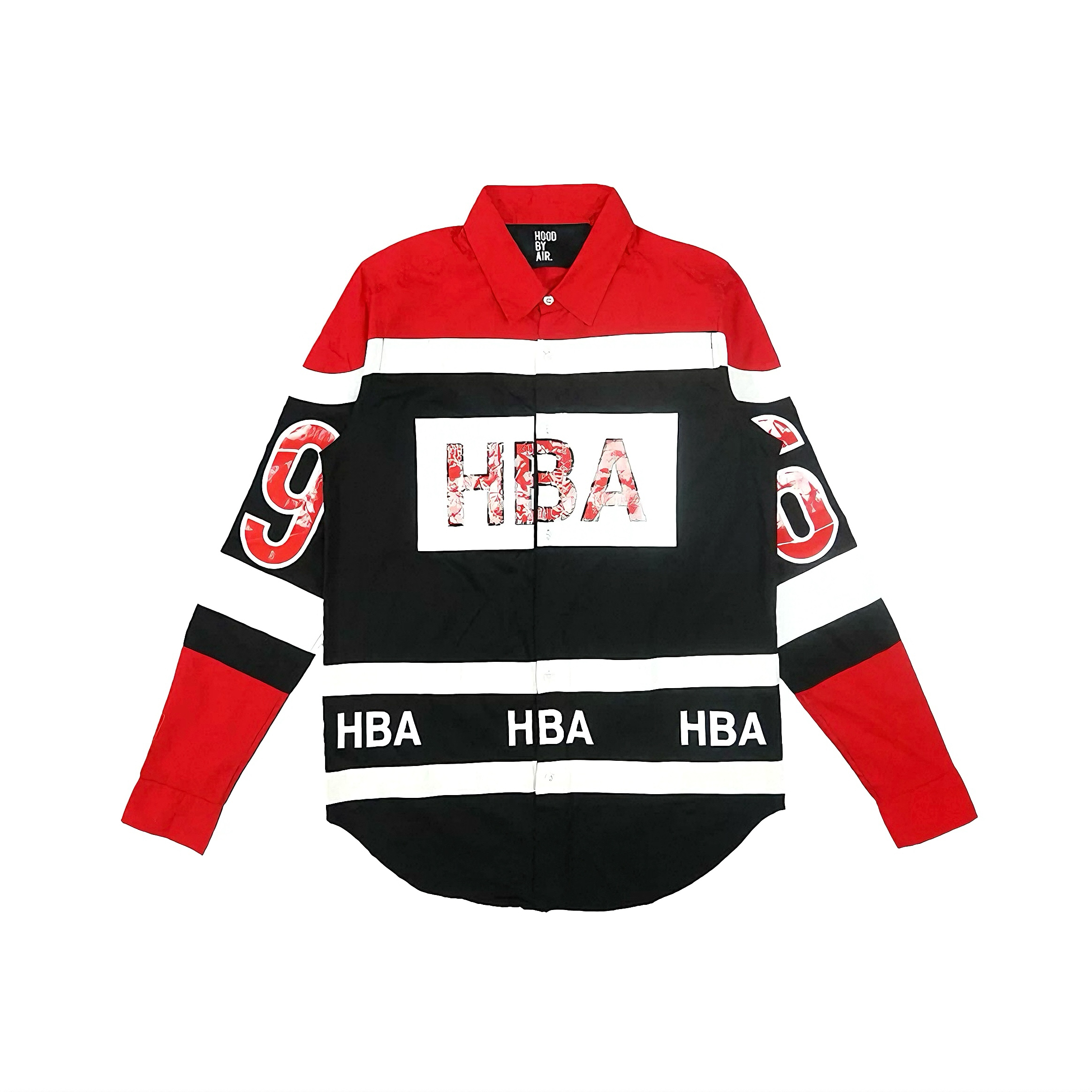 NIGO HOOD BY AIR Embroidered Shirt Hba Hba14ss Racing Shirt Carti Same Men's Spring And Fall Trend High Street Retro Color Blocking Shirt Jacket Ngvp #nigo2414