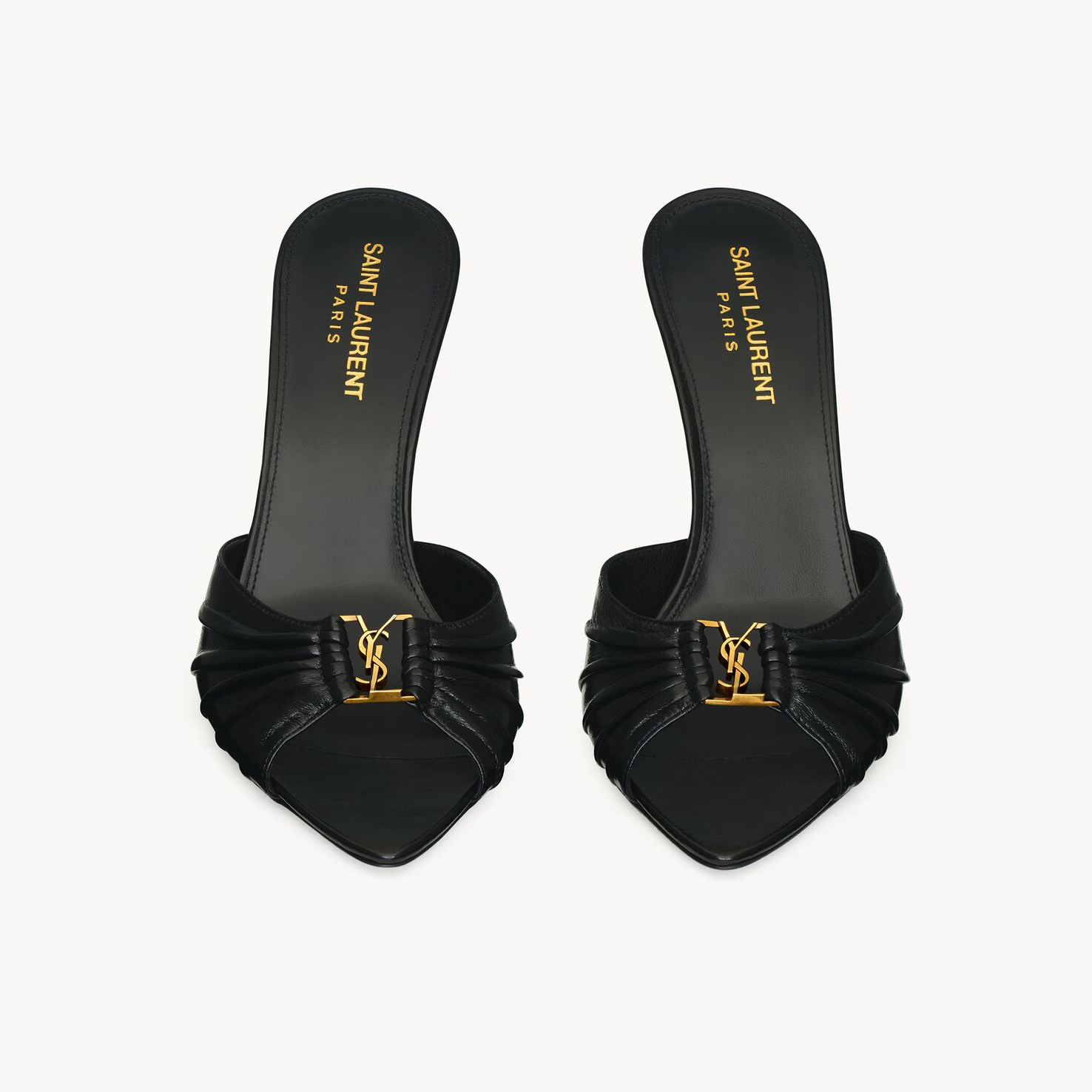 NIGO Saint Laurent BABYLONE Women's Fashion Classic Minimalist Leather Pointed Toe Open Toe 10cm High Heels Shoes #nigo78434