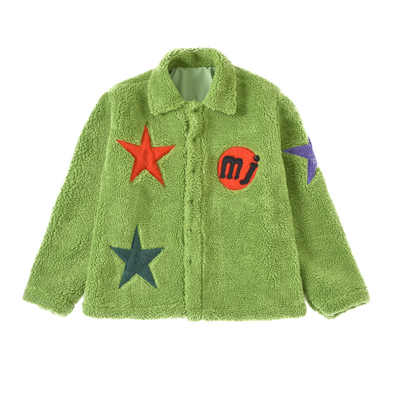 NIGO Jacobs X Cactusplant Fleamarket Cpfm Lamb's Wool Embroidered Jacket Men's Hipster Jacket Men's Lapel Single-breasted Jacket Ngvp #nigo2259