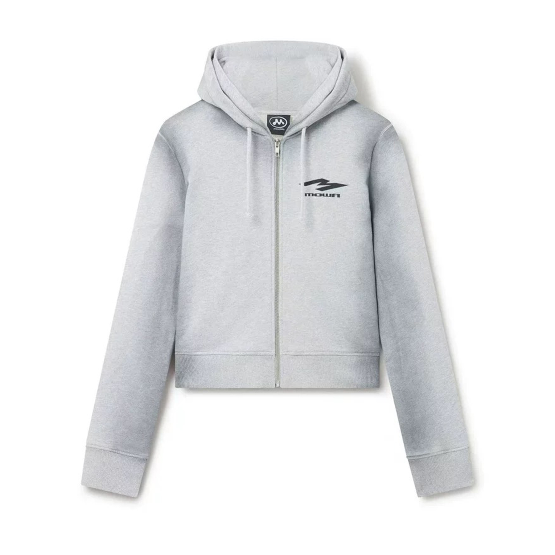 NIGO Mowalola Men's Fall And Winter Gray Dirty White Do Old Double-layer Hooded Zipper Short Sweater High Street Casual Trend Jacket Ngvp #nigo2413