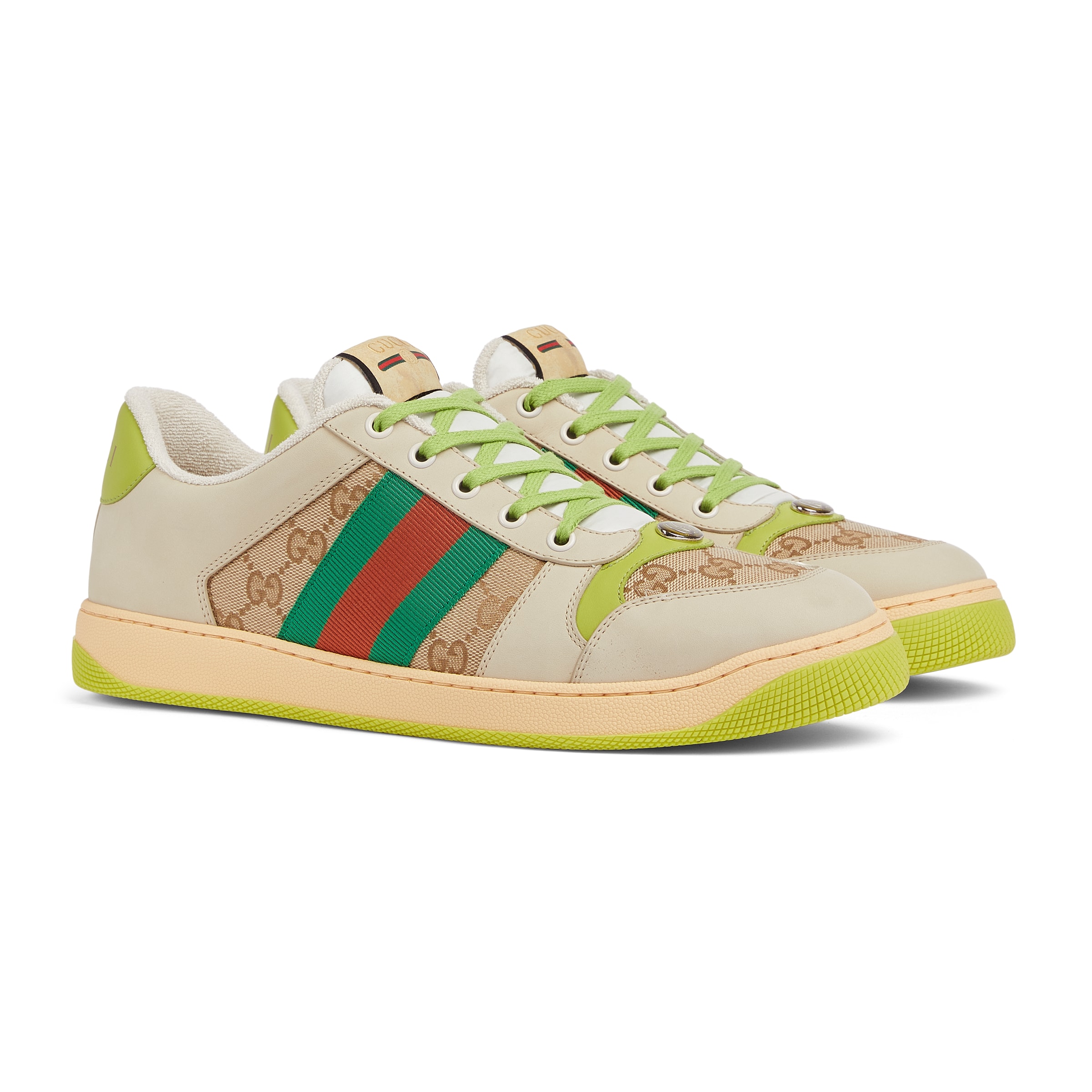 NIGO Gucci Screener Men's and Women's Fashion Casual Round-Toe Lace-Up Classic Print Low-Top Sneakers #nigo78429