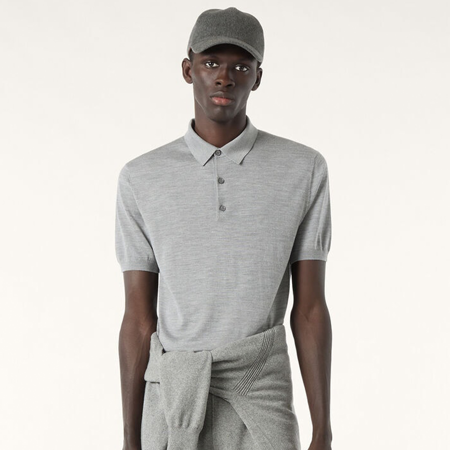 NIGO Loro Piana Men's Polo Shirt Solid Color Lapel Button Straight Knit T-shirt Fashion Casual Trend Comfortable T-shirt Ngvp #nigo2416