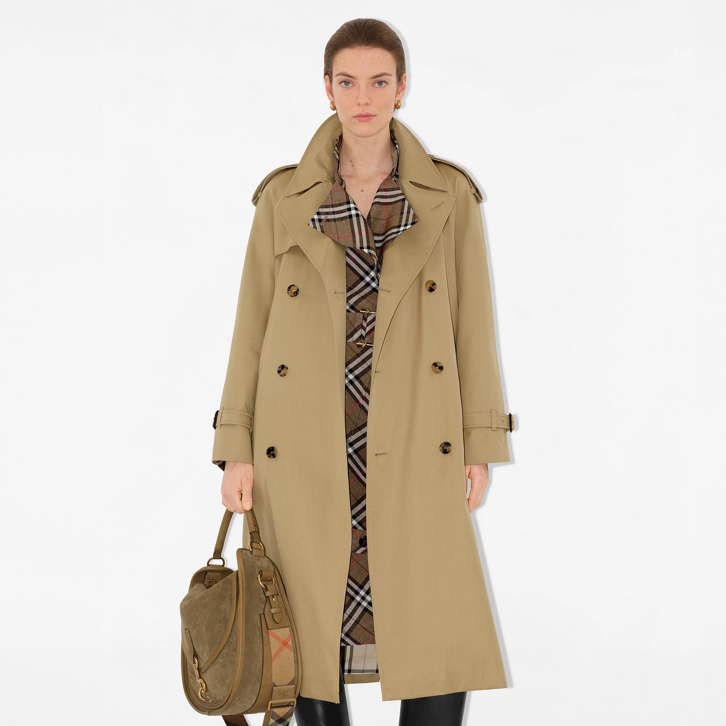 NIGO Burberry Women's Spring/Autumn Fashion Classic Castleford Style Long Trench Coat Jacket #nigo78439