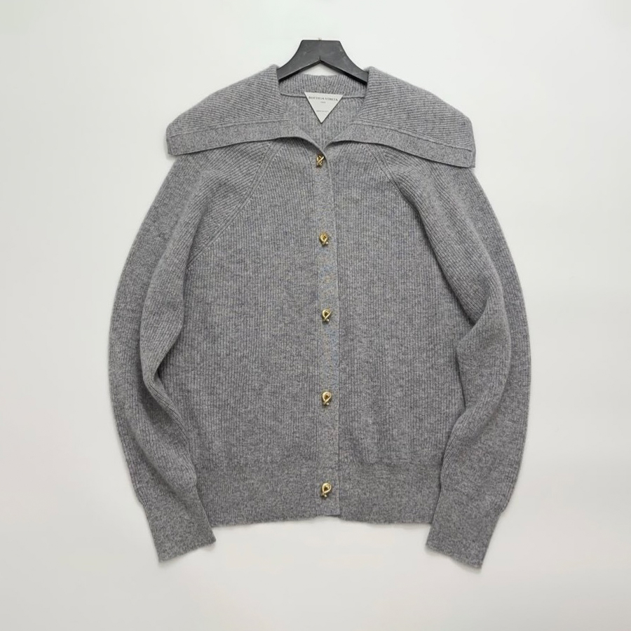 NIGO Bottega Veneta Women's Solid-Color Lapel Loose-Fit Long-Sleeved Single-Breasted Cashmere Knit Cardigan Sweater For Spring, Autumn, And Winter Ngvp #nigo2313