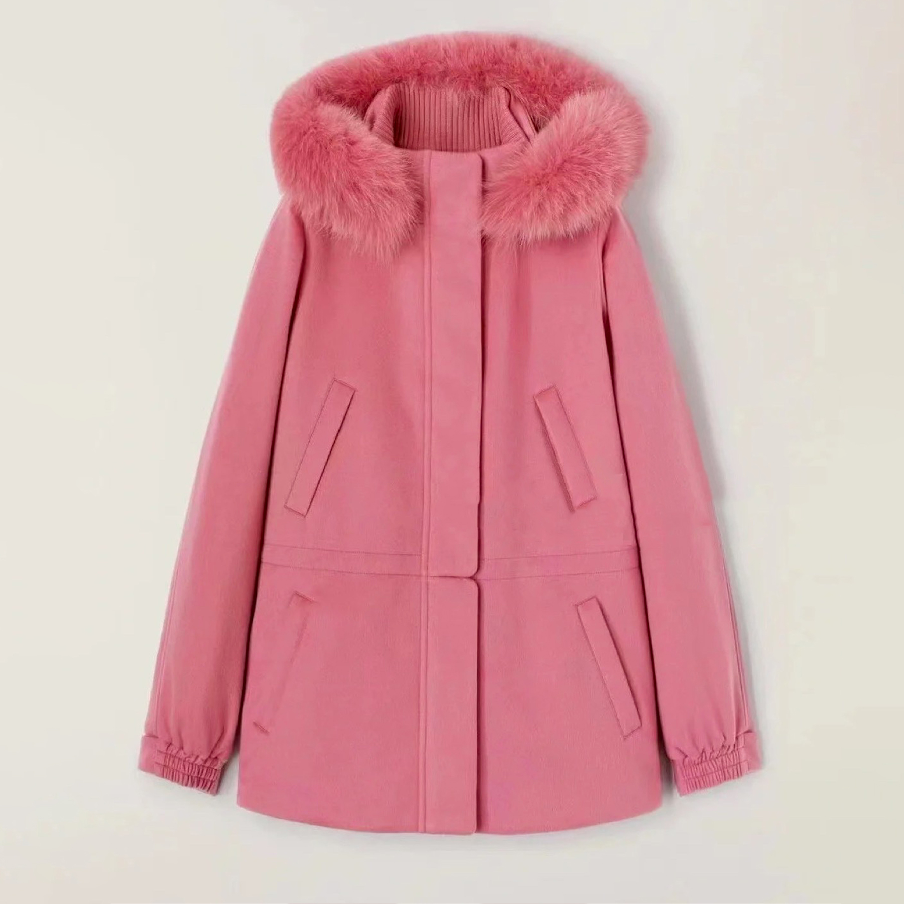 NIGO Loro Piana Lcery Short Women's Ski Jacket Furry Collar Warm Fashion Long Sleeve Jacket Elegant Temperament Loose Casual Coat  Ngvp #nigo2418