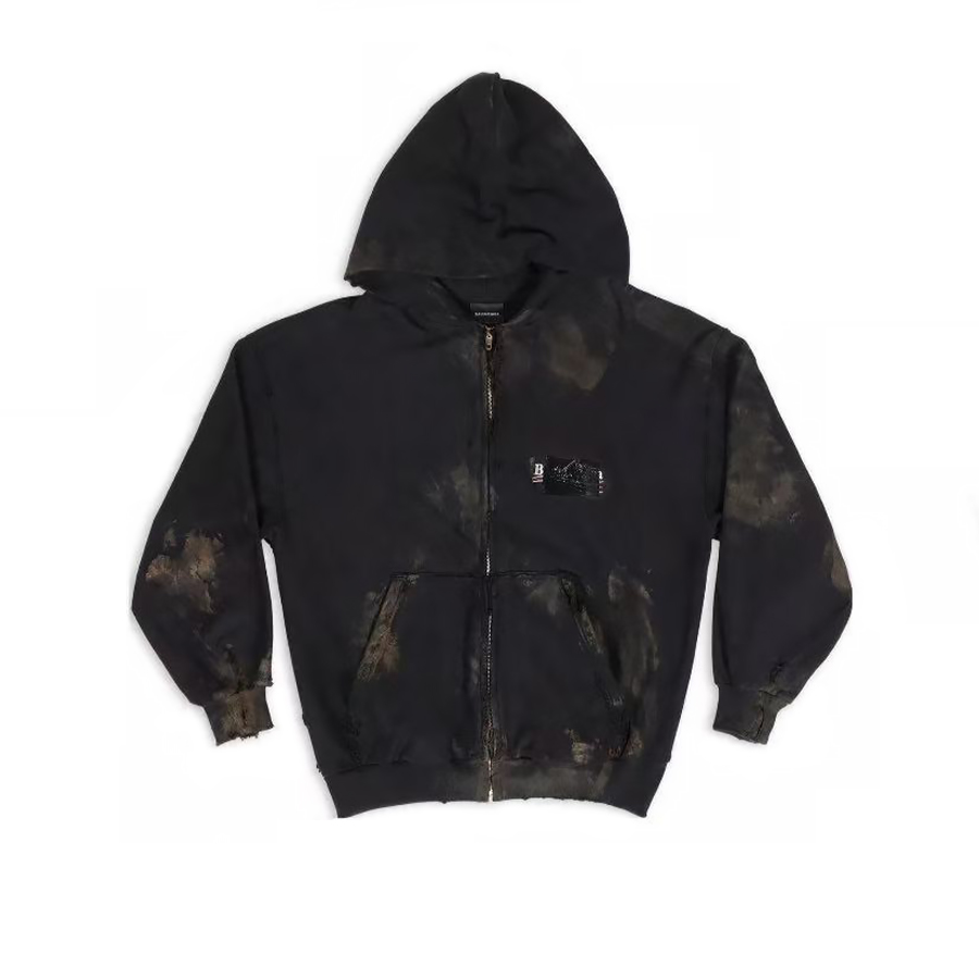 NIGO Balenciaga Men's And Women's Logo Graffiti Distressed Spring And Autumn Zipper Loose Solid Color Long Sleeve Hoodie Sweatshirt Ngvp #nigo2314