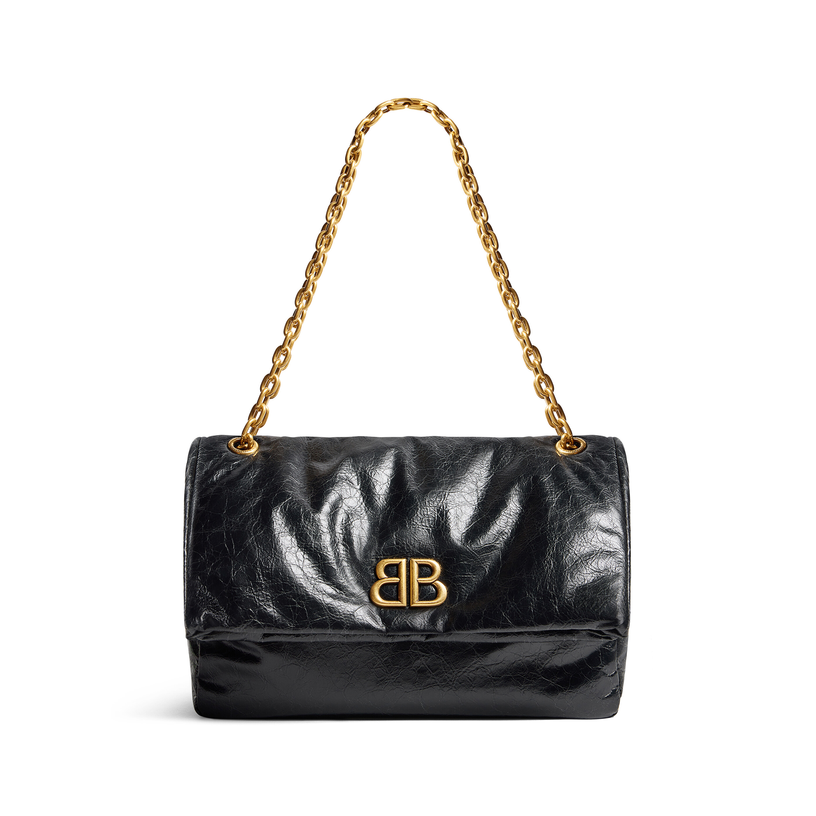 NIGO Balenciaga Men's And Women's Magnetic Buckle Flap Closure Indentation Calfskin Shoulder Crossbody Bag Bags #nigo73717