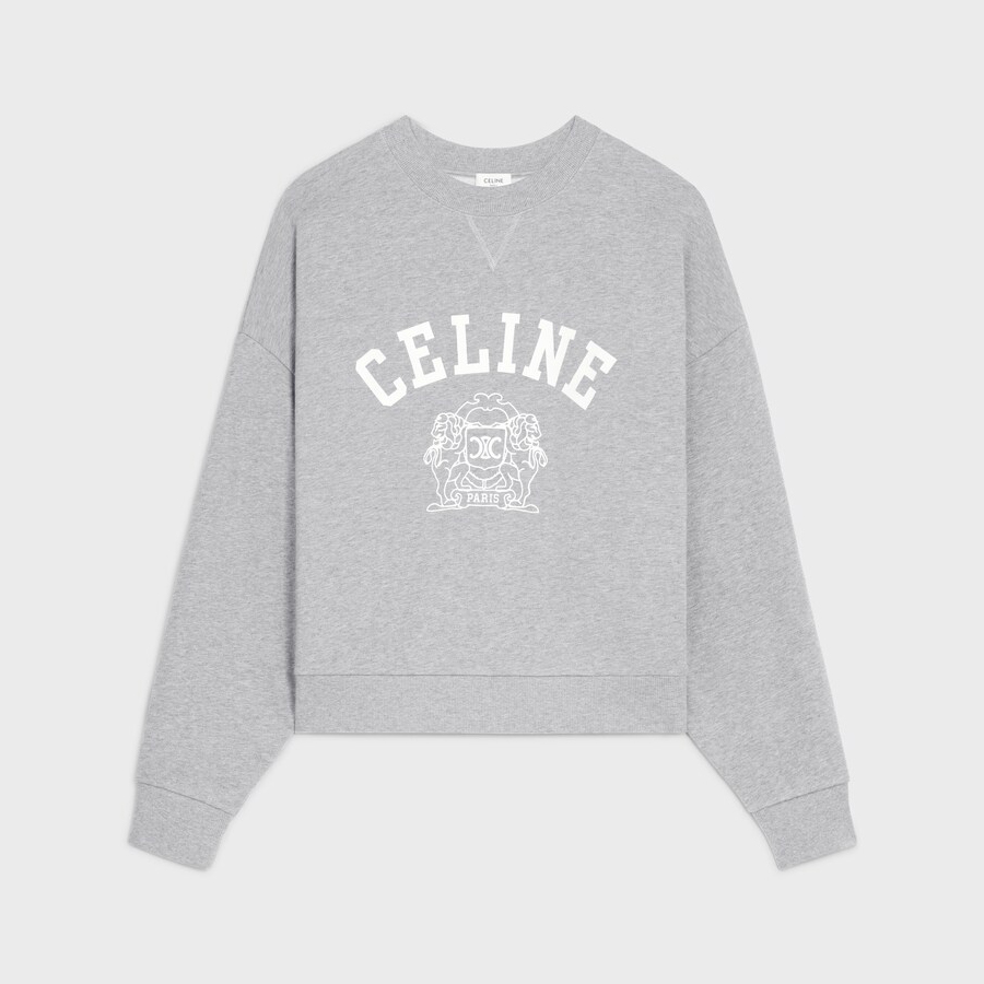 NIGO Celine Women's Fall/winter Fashion Casual Oversized Solid Color Crewneck Badge Print Cotton Fleece Long-sleeve Sweatshirt #nigo78458