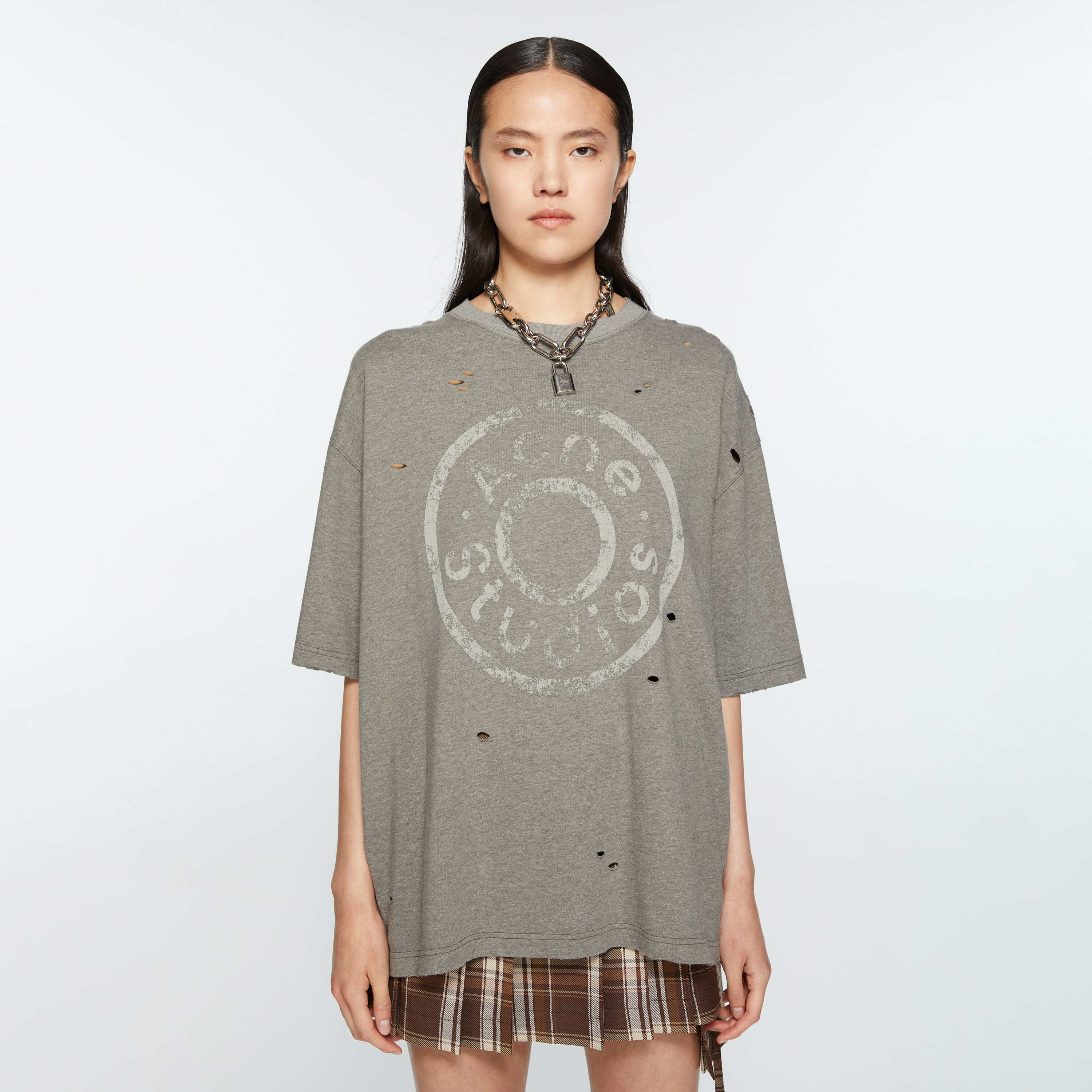 NIGO Acne Studios Men's and Women's Unisex Summer Fashion Casual Solid Color Vintage Print Cotton Plain Weave Short-Sleeve T-Shirt #nigo78448