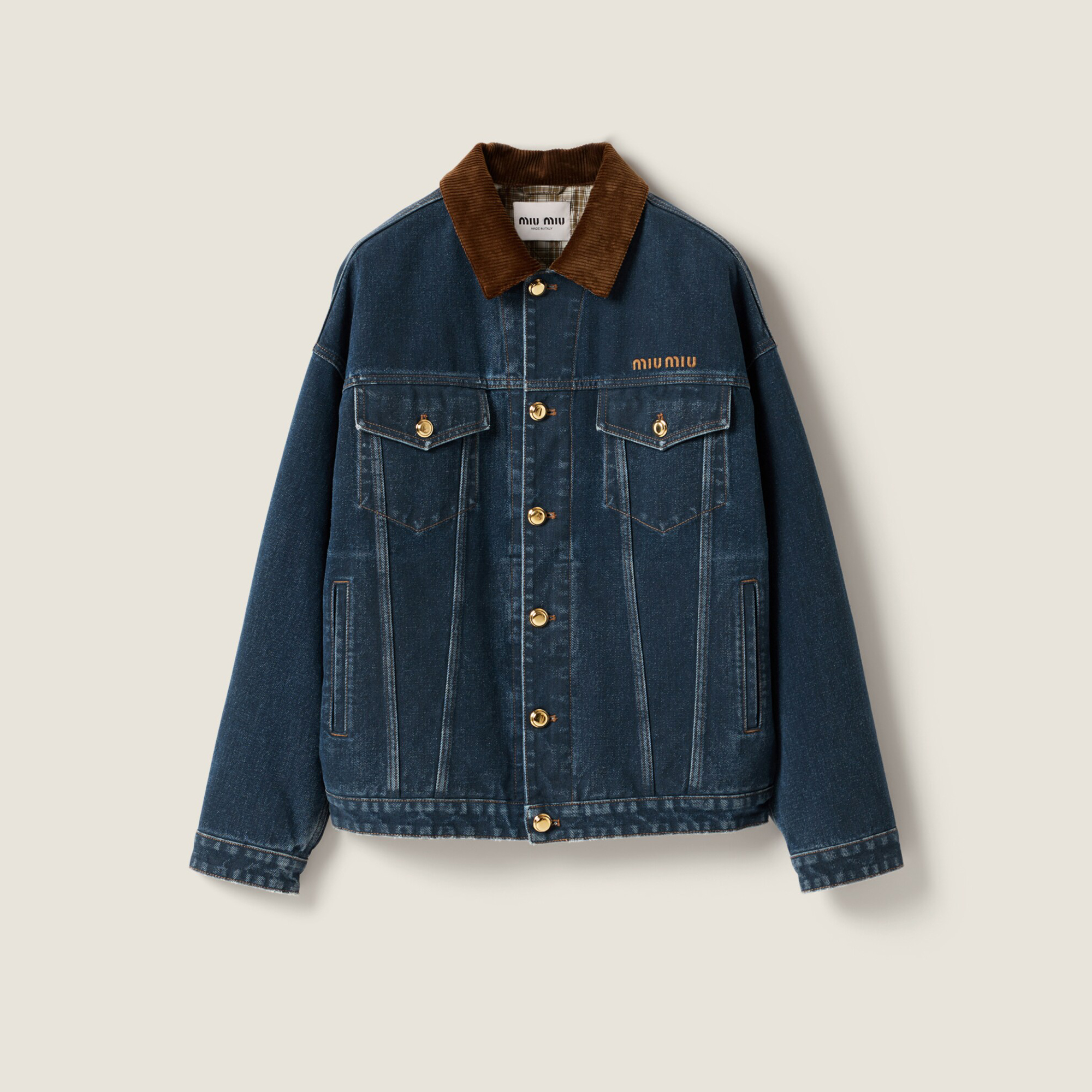 NIGO MiuMiu Men's and Women's Spring/Fall Casual Classic Embroidered Letter Cotton Denim Jacket Flocked Denim Velvet Texture Outerwear Jacket #nigo78447