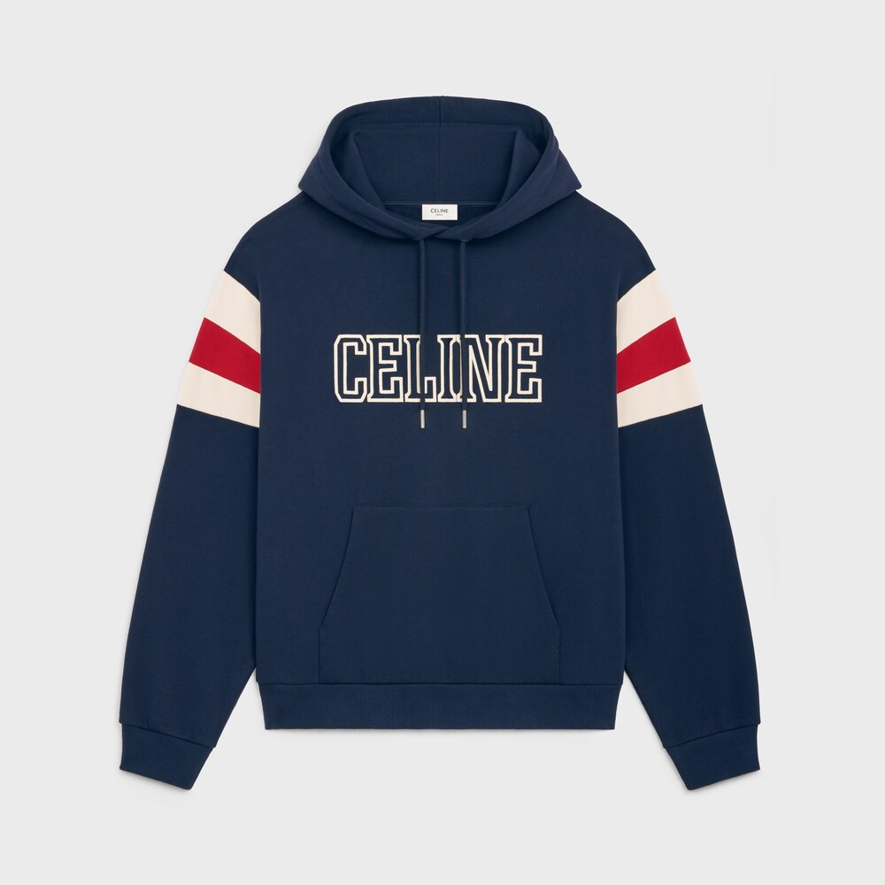 NIGO Celine Men's and Women's Unisex Spring/fall Fashion Casual Hooded Color-blocked Long-sleeve Oversized Sweatshirt With Letter Print Between Sleeves Hooded Sweatshirt #nigo78455