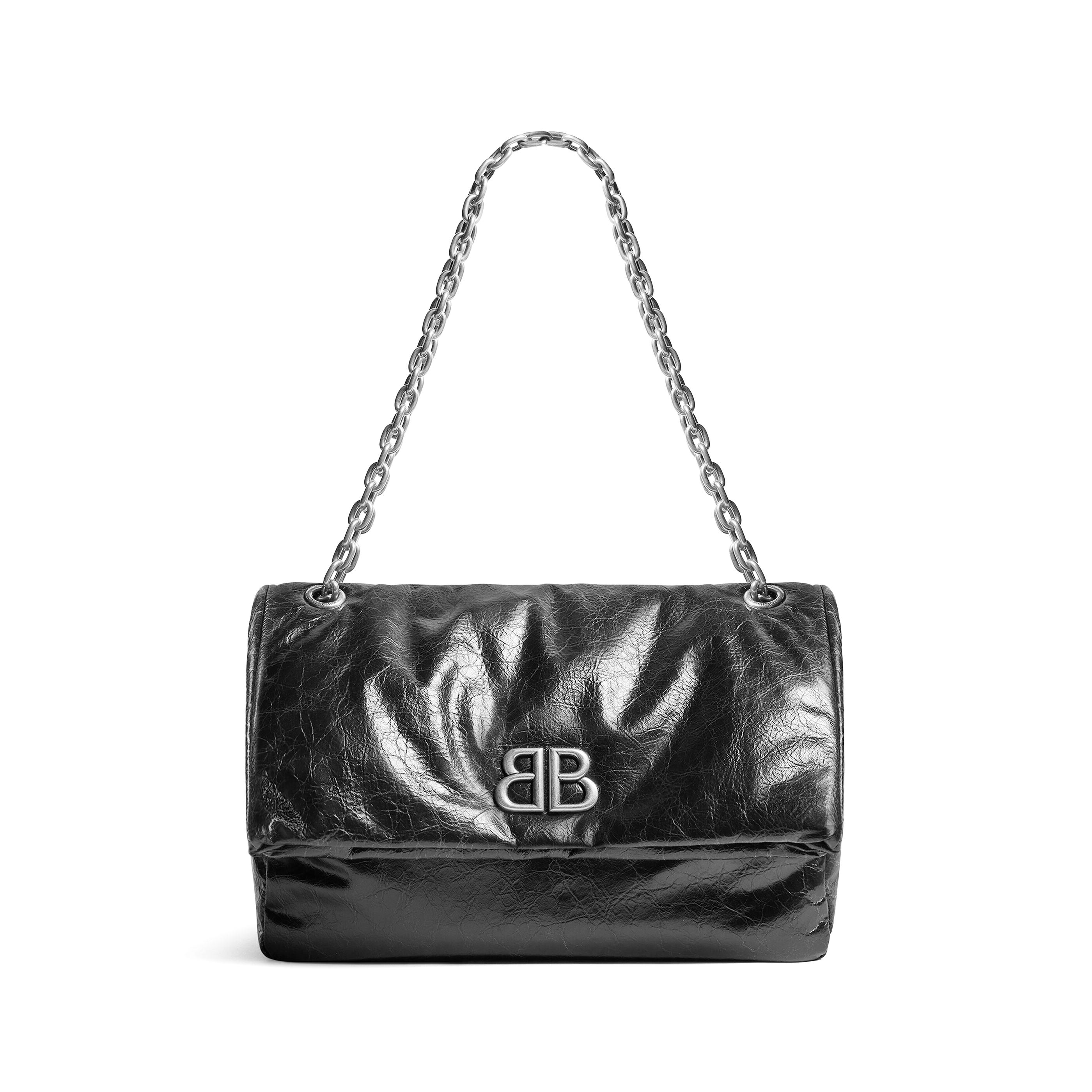 NIGO Balenciaga Men's And Women's Magnetic Buckle Flap Closure Indentation Calfskin Shoulder Crossbody Bag Bags #nigo73717