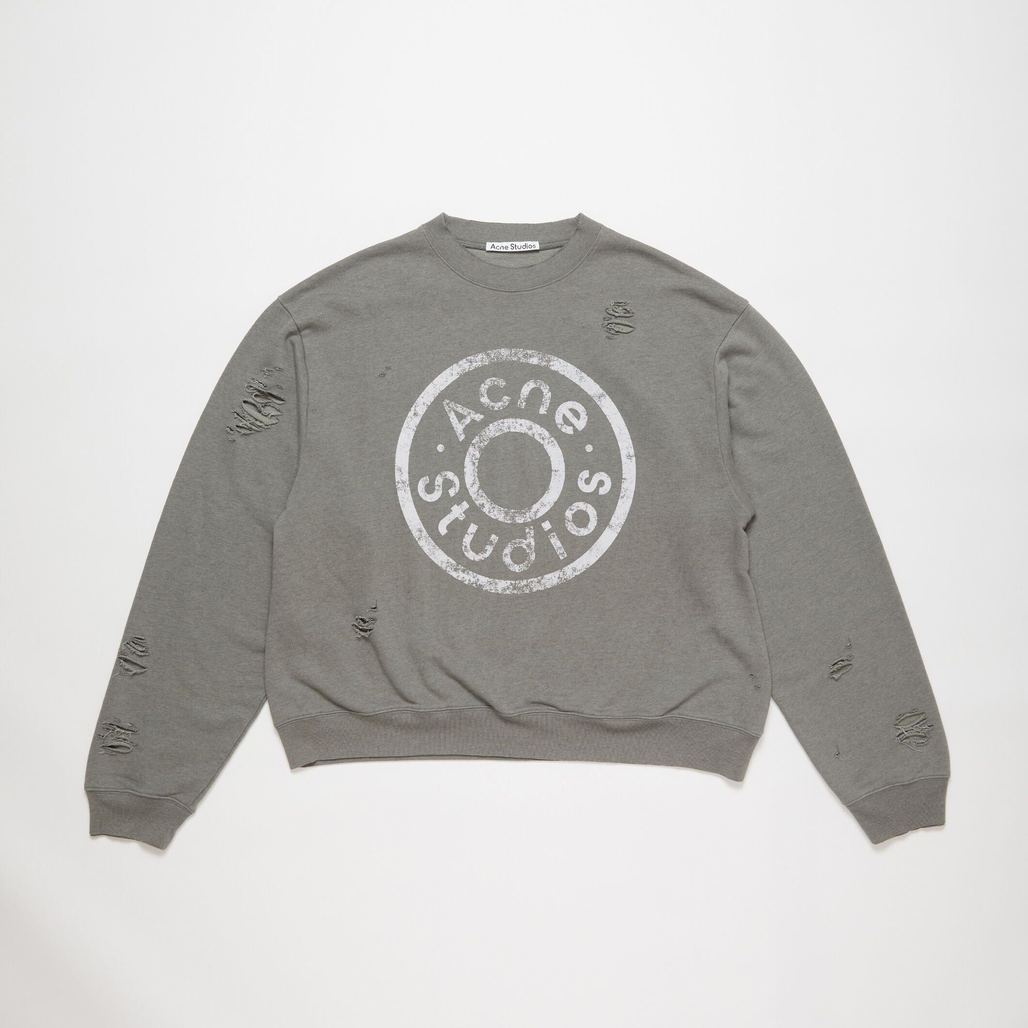 NIGO Acne Studios Men's And Women's Spring/fall Fashion Casual Crew Neck Pullover Distressed Vintage Logo Cotton Long Sleeve T-shirt #nigo78449