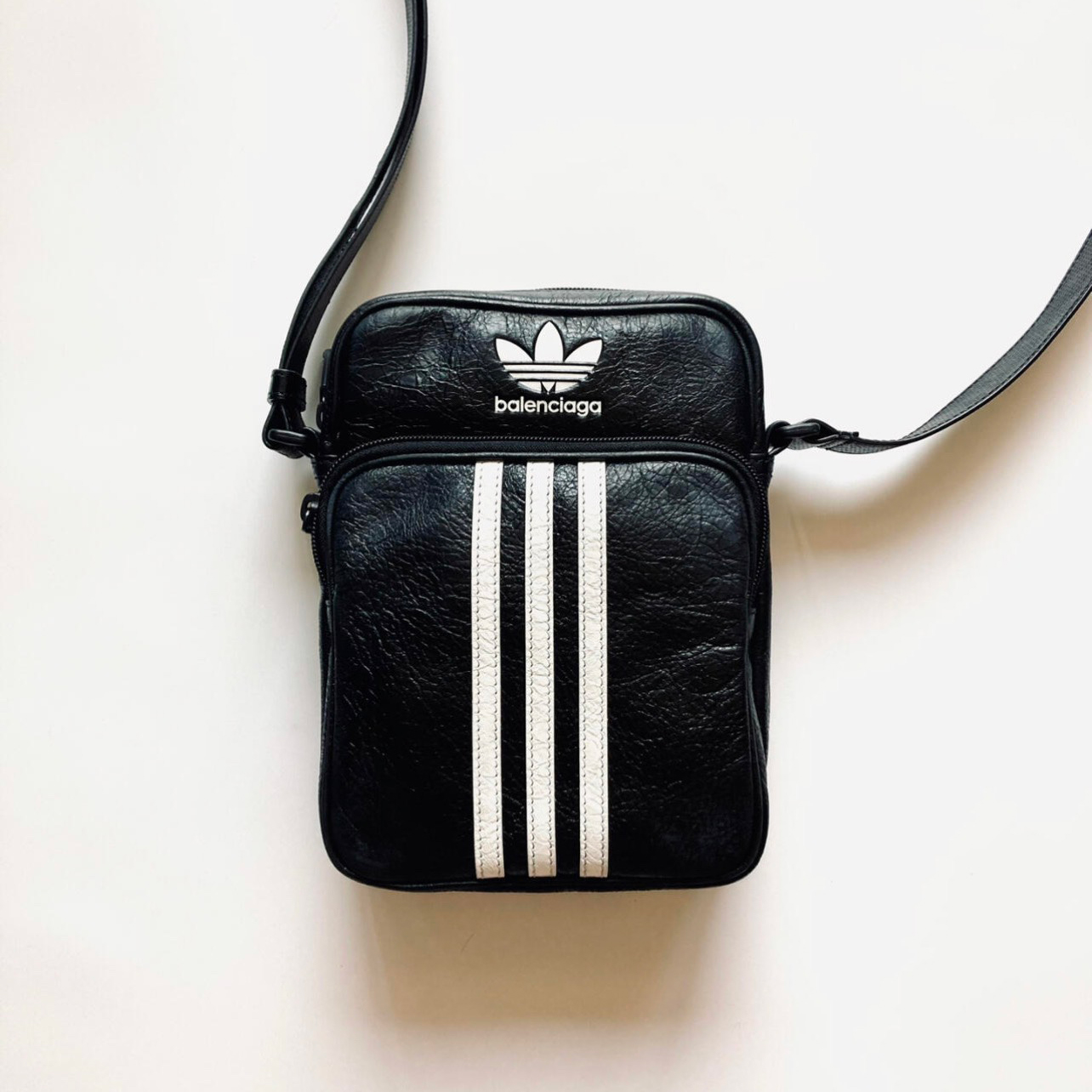 NIGO Balenciaga x Adidas Men's and Women's Unisex Fashion Casual Adjustable Strap Printed Leather Shoulder Bag Crossbody Bag Bags #nigo78453
