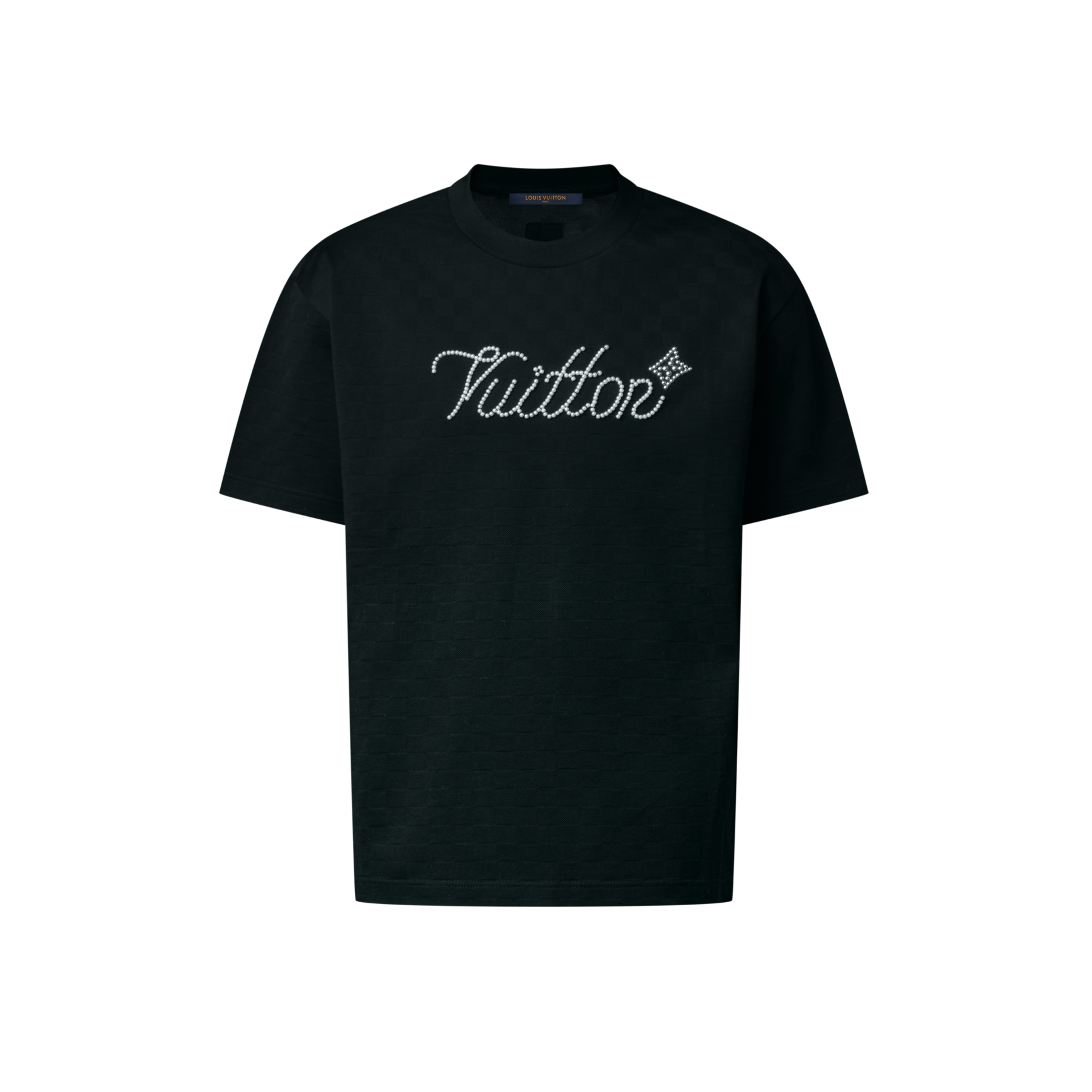 NIGO Louis Vuitton Men's Summer Fashion Casual Solid Color Beaded Embroidered Logo Jacquard Fabric Short-sleeve T-Shirt #nigo78452