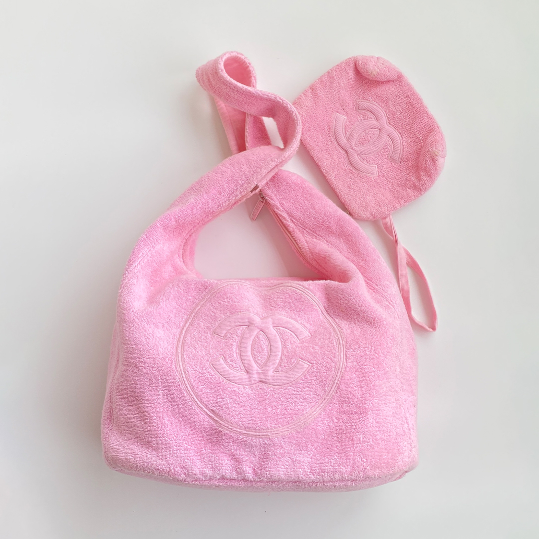 NIGO Chanel Women's CoCo Beach Collection Cotton Beach Bag Logo Solid Color Tote Bag Bags AAA938-B20128-10800 #nigo81285