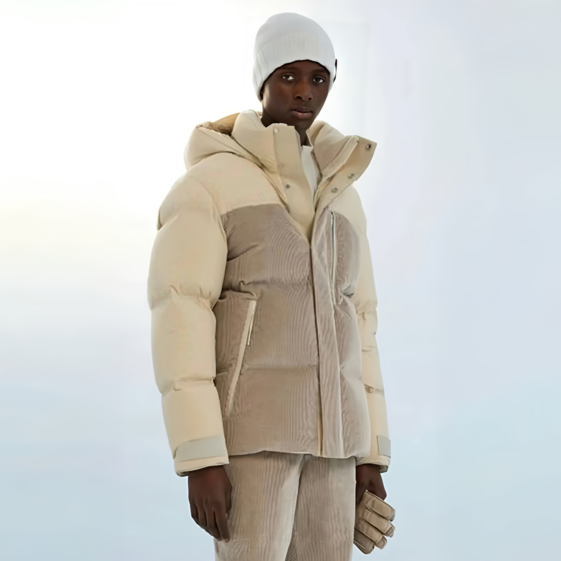 NIGO Ermenegildo Zegna Men's Fall And Winter Color Blocking Down Jacket 90 White Duck Down Warm Loose Hooded Zipper Thick Jacket  Ngvp #nigo2423