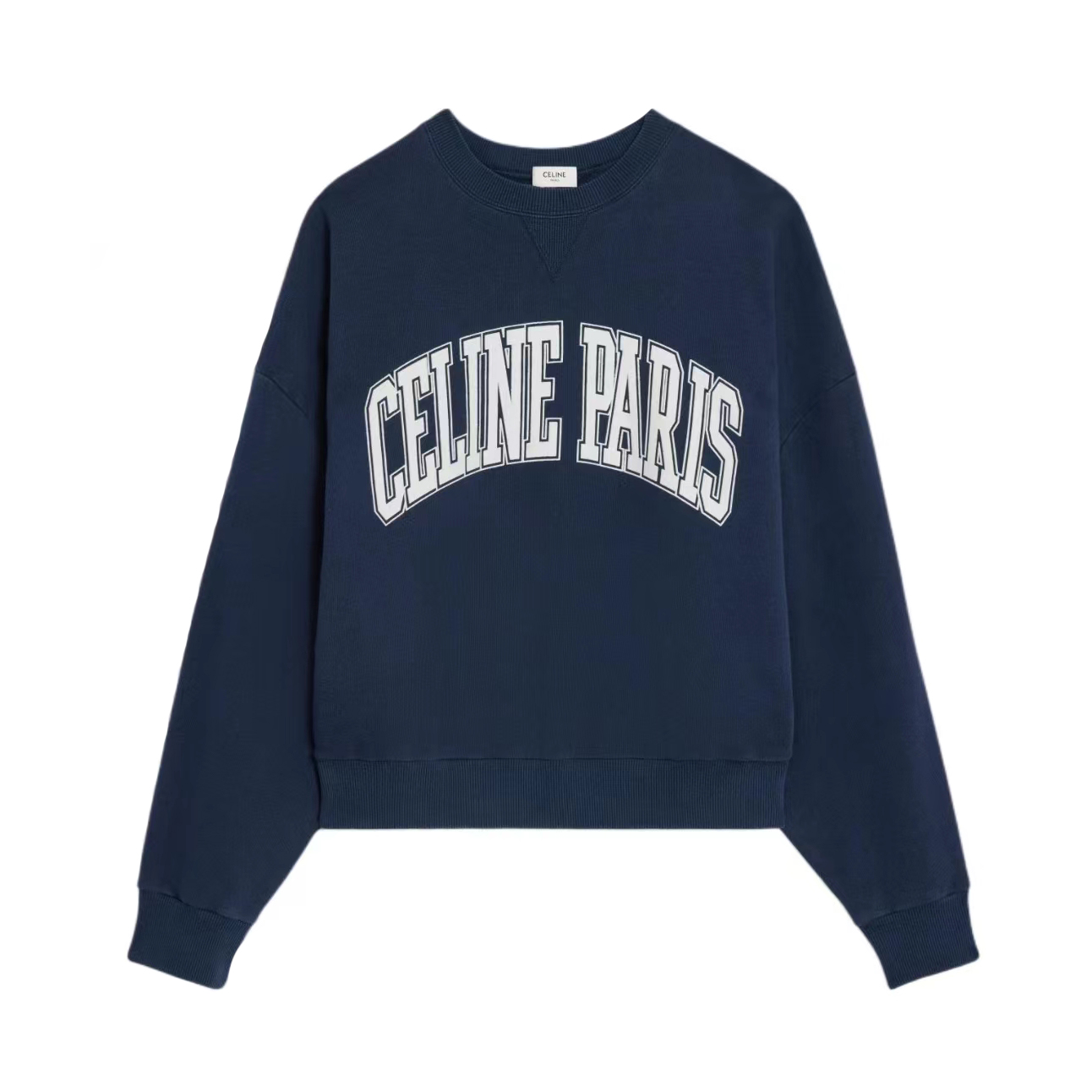 NIGO Celine Women's Fall/winter Fashion Casual Oversized Solid Color Crewneck Pullover Sweatshirt With Flocked Letter Print Sweatshirt #nigo78457