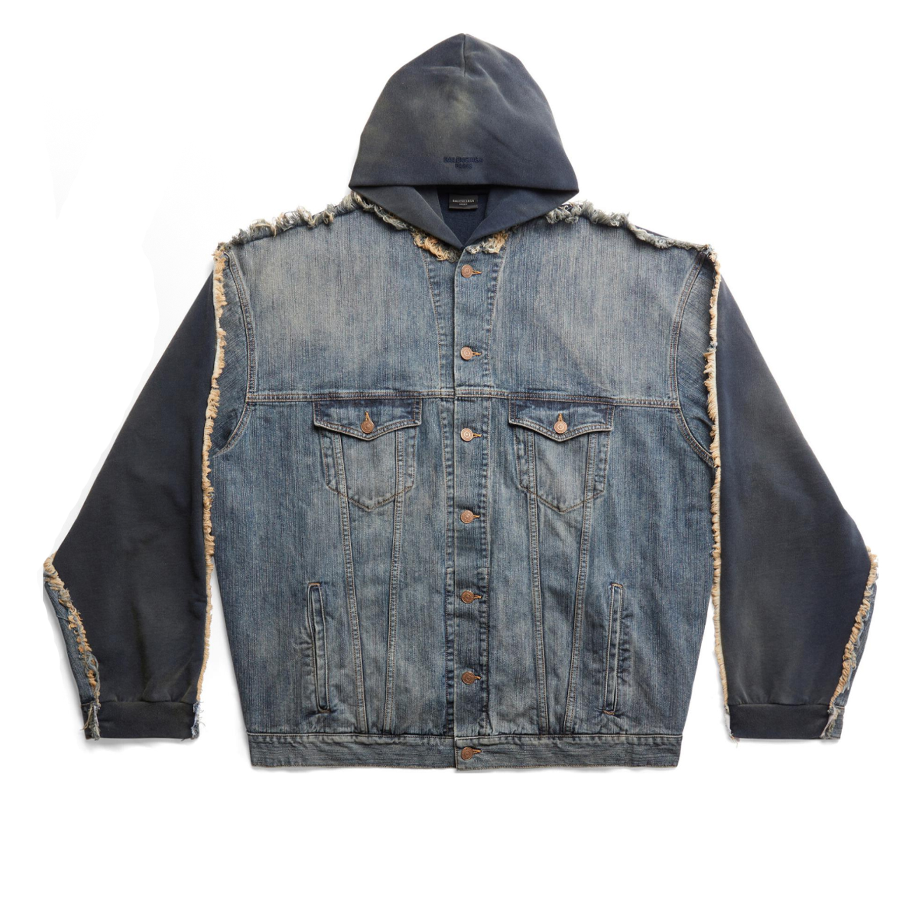 NIGO Balenciaga Men's Women's Embroidered Washed Duplex Denim Hooded Jacket Loose Fit Jacket Fashion Trend Sweatshirt Ngvp #nigo2424