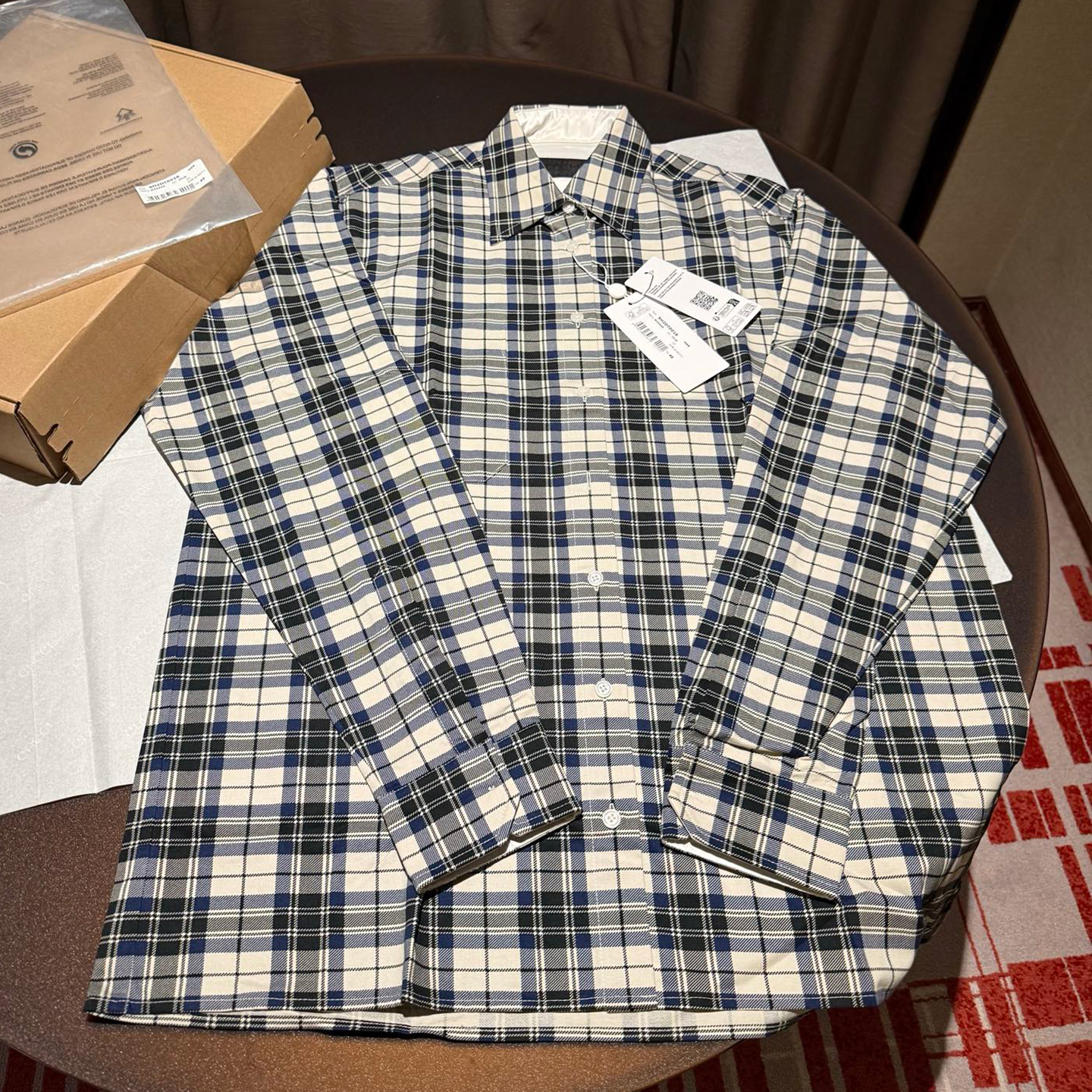 NIGO Maison Margiela Men's Spring/Fall Color-Block Checkered Collared Single-Breasted Long-Sleeve Twill Cotton Loose-Fit Shirt Ngvp #nigo2315