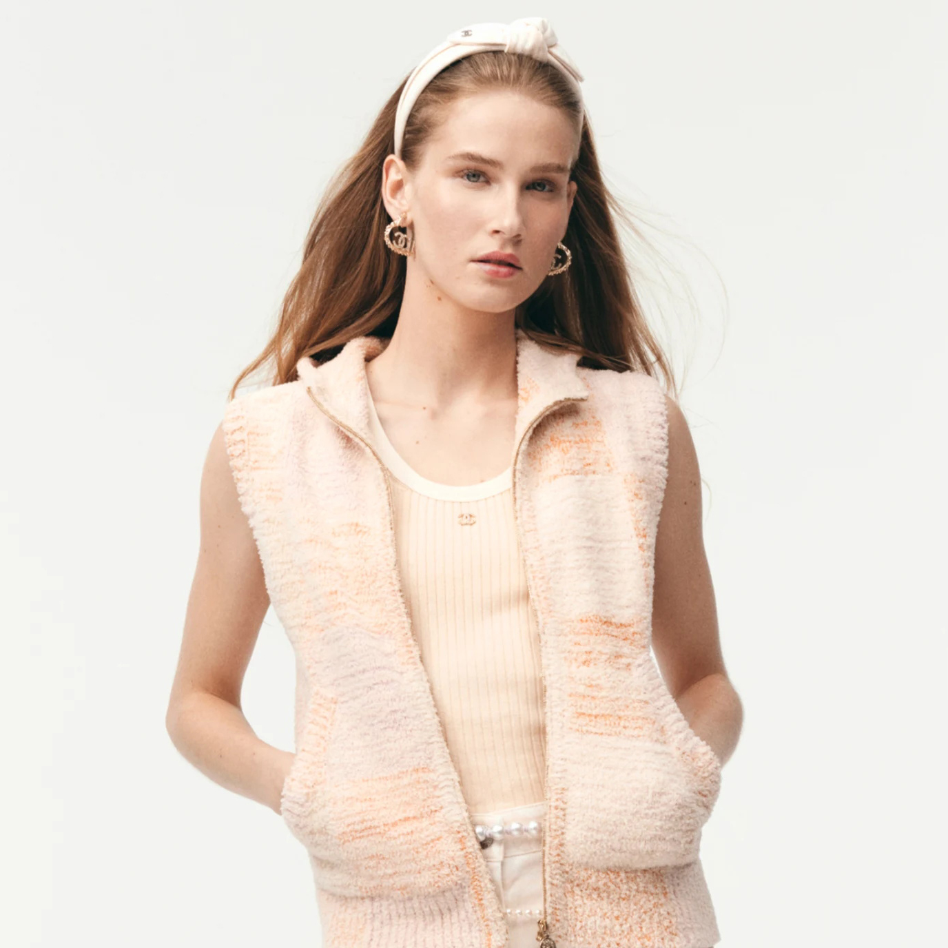 NIGO Chanel Women's Summer Fashion Casual Solid Color Round Neck Sleeveless Knit Tank Top Vest #nigo78478